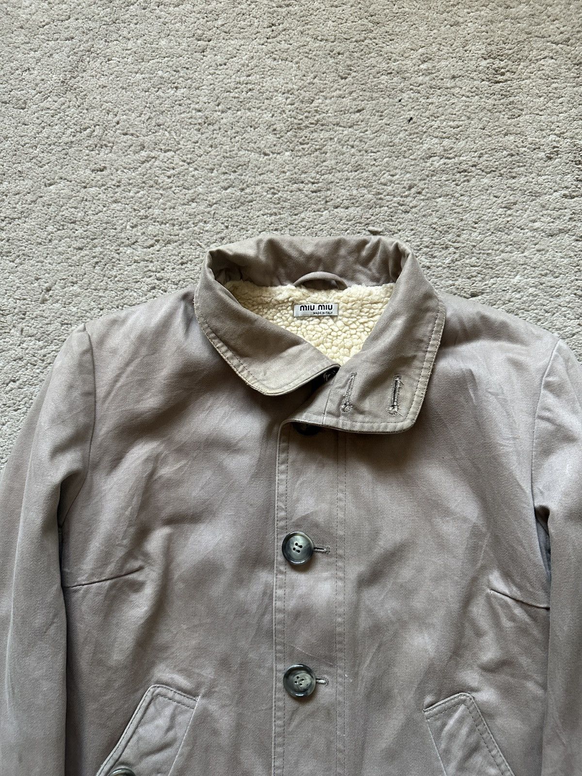 Miu Miu FW1999 Miu Miu N-1 Deck Jacket with Sherpa Lining Size XS / US 0-2 / IT 36-38 - 5 Thumbnail