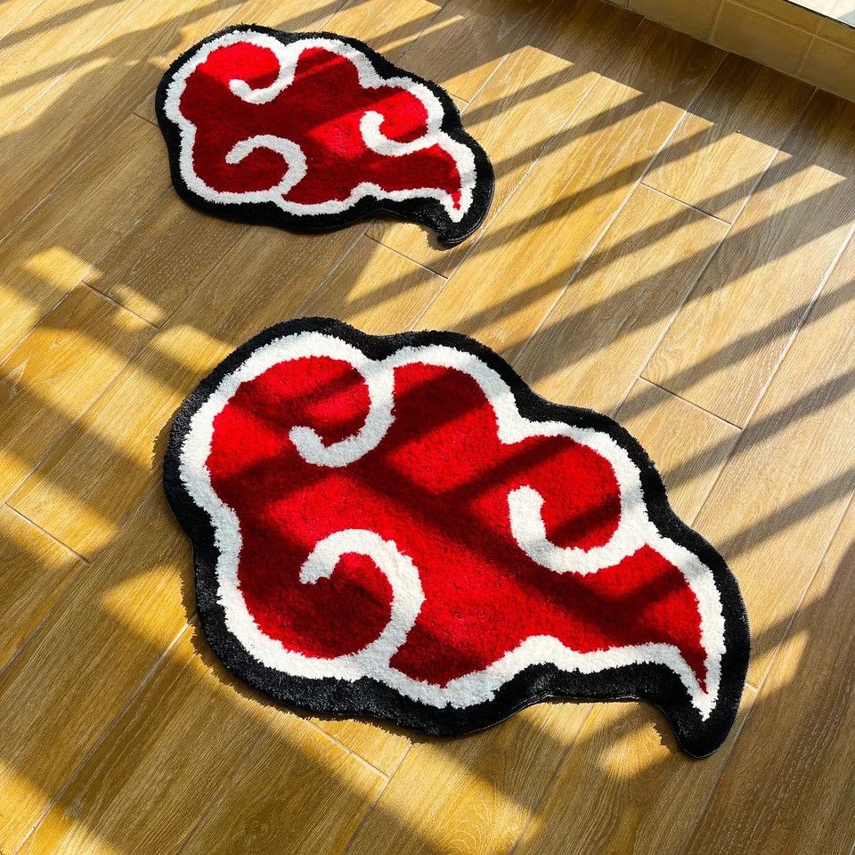 Japanese Brand × Vintage Japanese Anime Red Cloud Doormat Mat 80cm x 55cm Size ONE SIZE - 3 Thumbnail