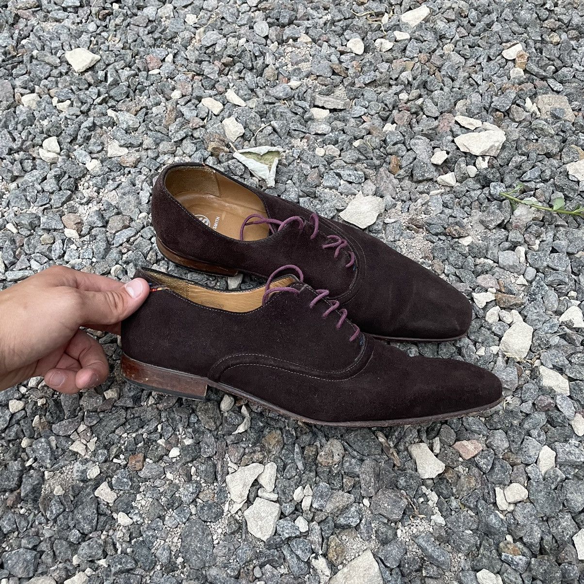 Paul Smith 9 PAUL SMITH Brown Suede Leather Hand Made Derby Shoes Size US 9 / EU 42 - 1 Thumbnail