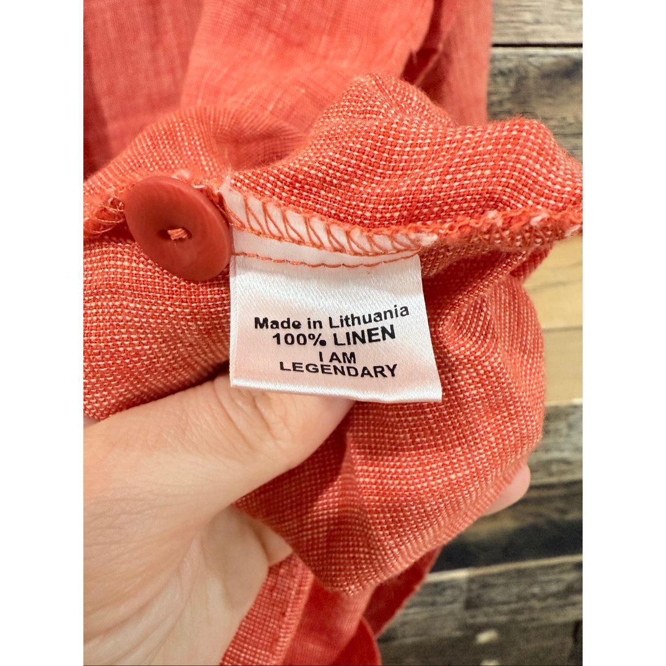FLAX Flax soft red button front tunic top size medium Size M / US 6-8 / IT 42-44 - 5 Thumbnail