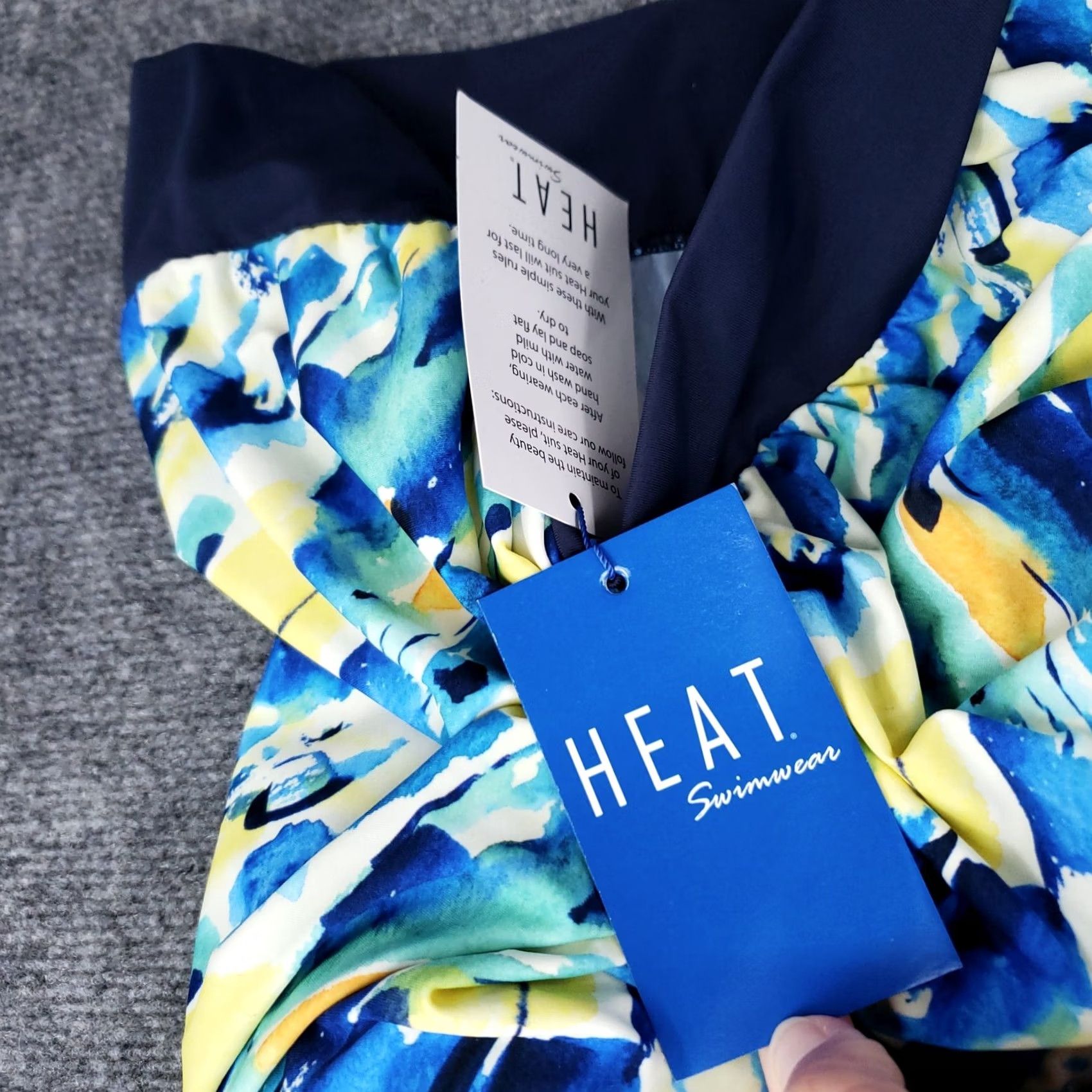Vintage Heat Tankini Womens S Small Blue Shirred Neck Blouson Swim Top Breezy Size S / US 4 / IT 40 - 3 Thumbnail