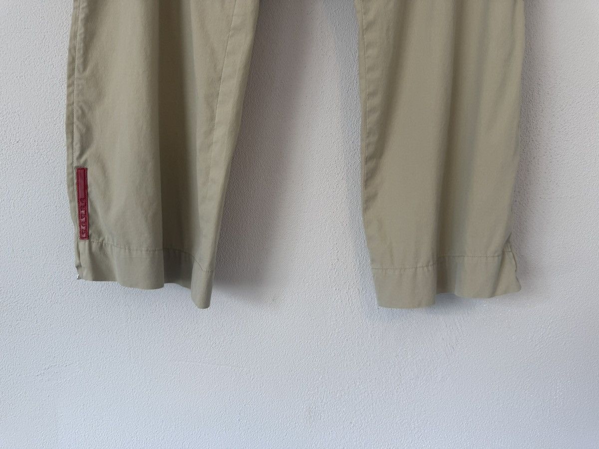 Beige Tech Cotton Trousers with Zip Cuffs