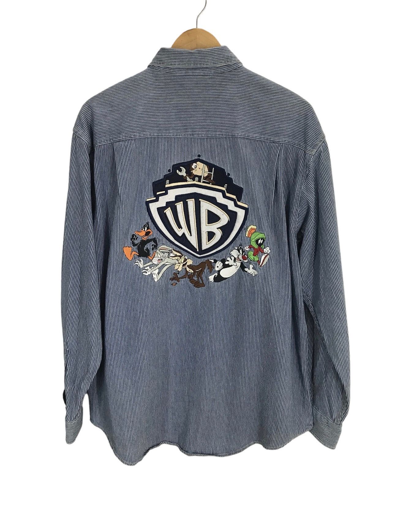 Cartoon Network Vintage 90s Looney Tunes Embroidered Hickory Denim Shirt Size US L / EU 52-54 / 3 - 1 Thumbnail