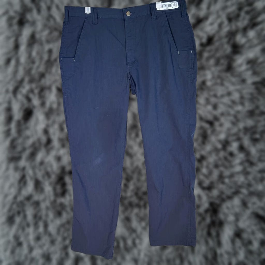 Carhartt Carhartt Pants Mens 36x30 Ripstop Relaxed Fit Outdoor Workwear Zipper Pocket Blue Logo Cargo Pocket Slash Pocket Casual Workwear Mens Size US 36 / EU 52 - 1 Thumbnail