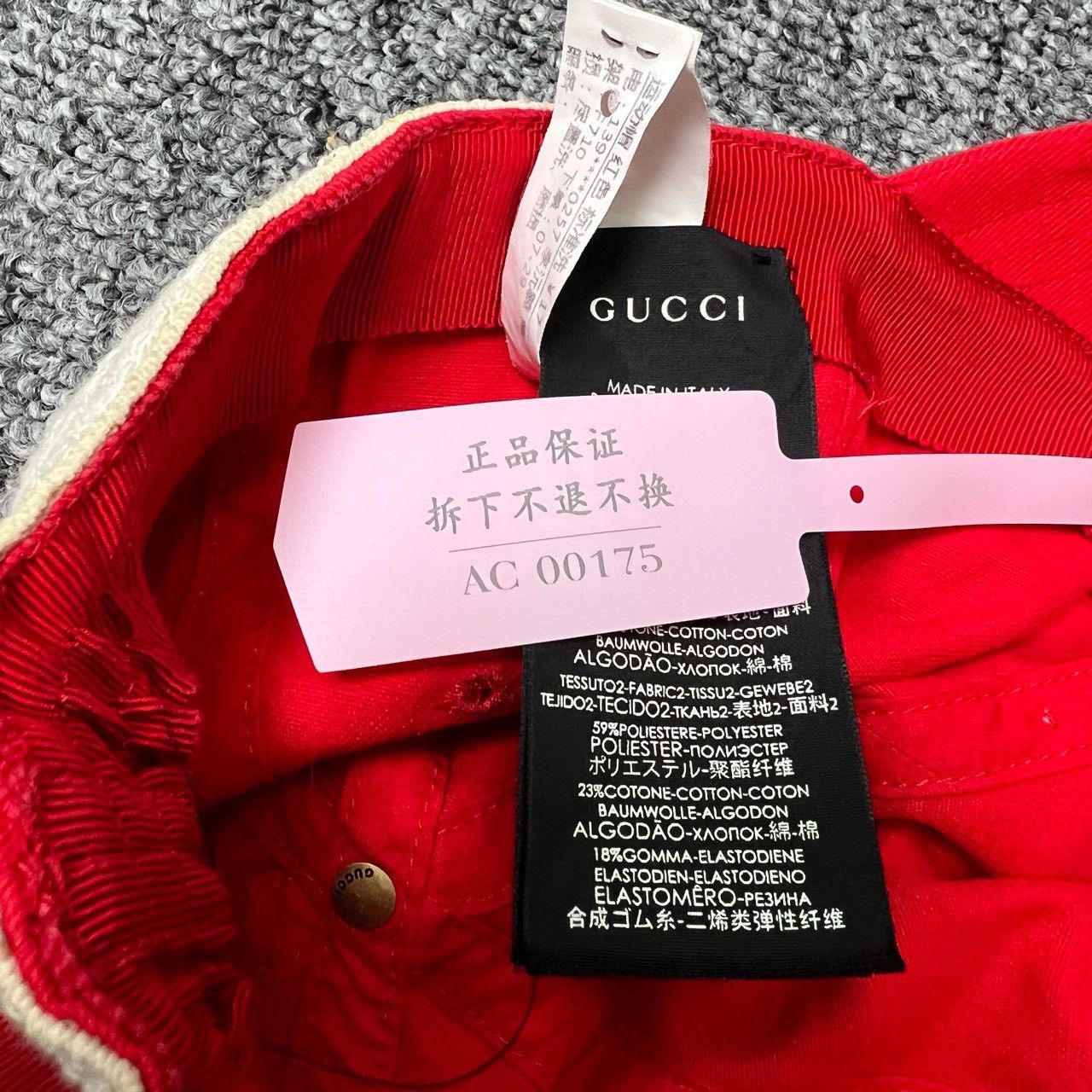 Gucci Gucci Red towel hat 2501-Nextarrow Size ONE SIZE - 6 Thumbnail