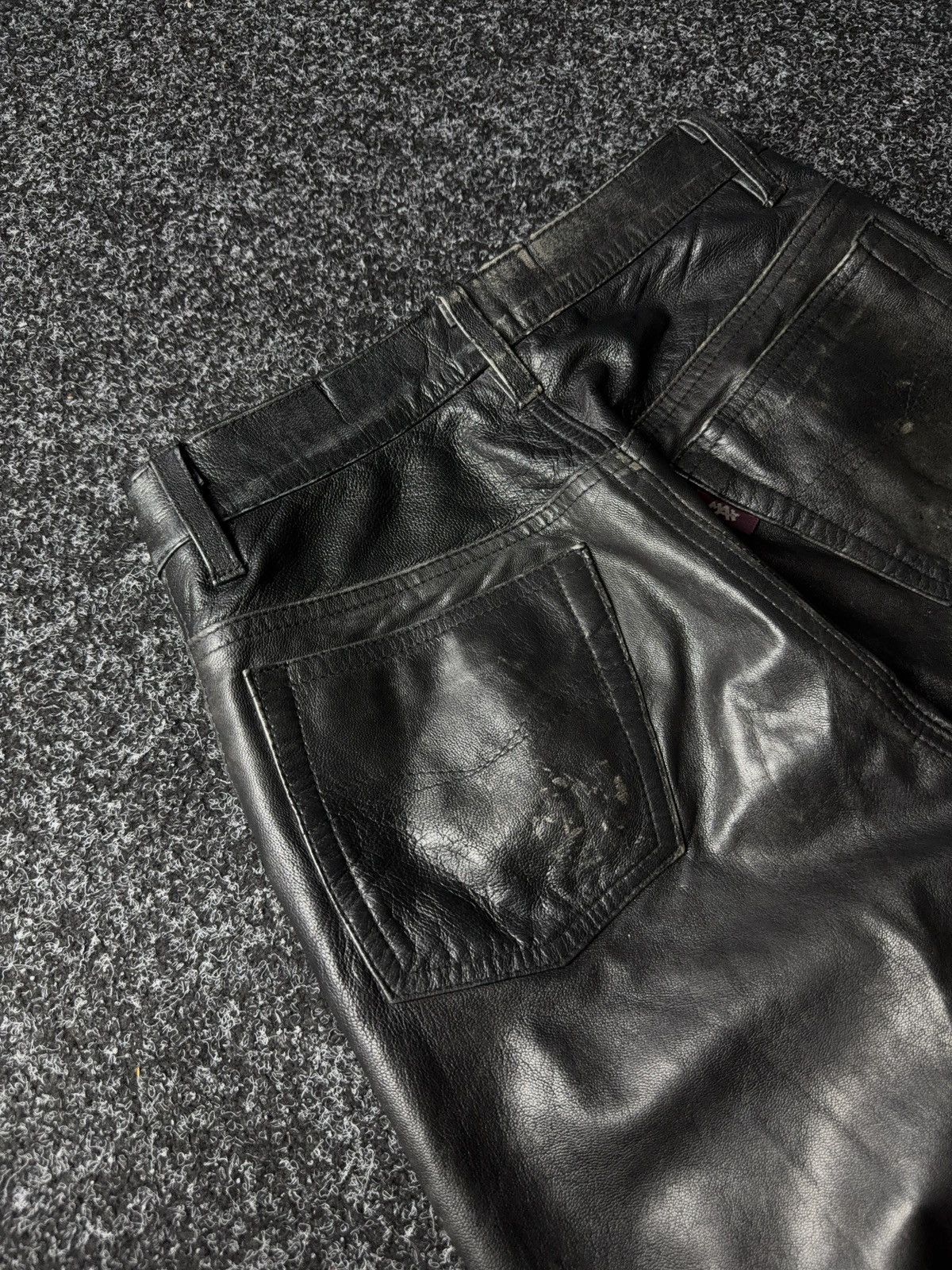 Leather Y2K Vintage Leather Pants Opium Style Alt Biker USA Rare Size US 28 / EU 44 - 21 Thumbnail