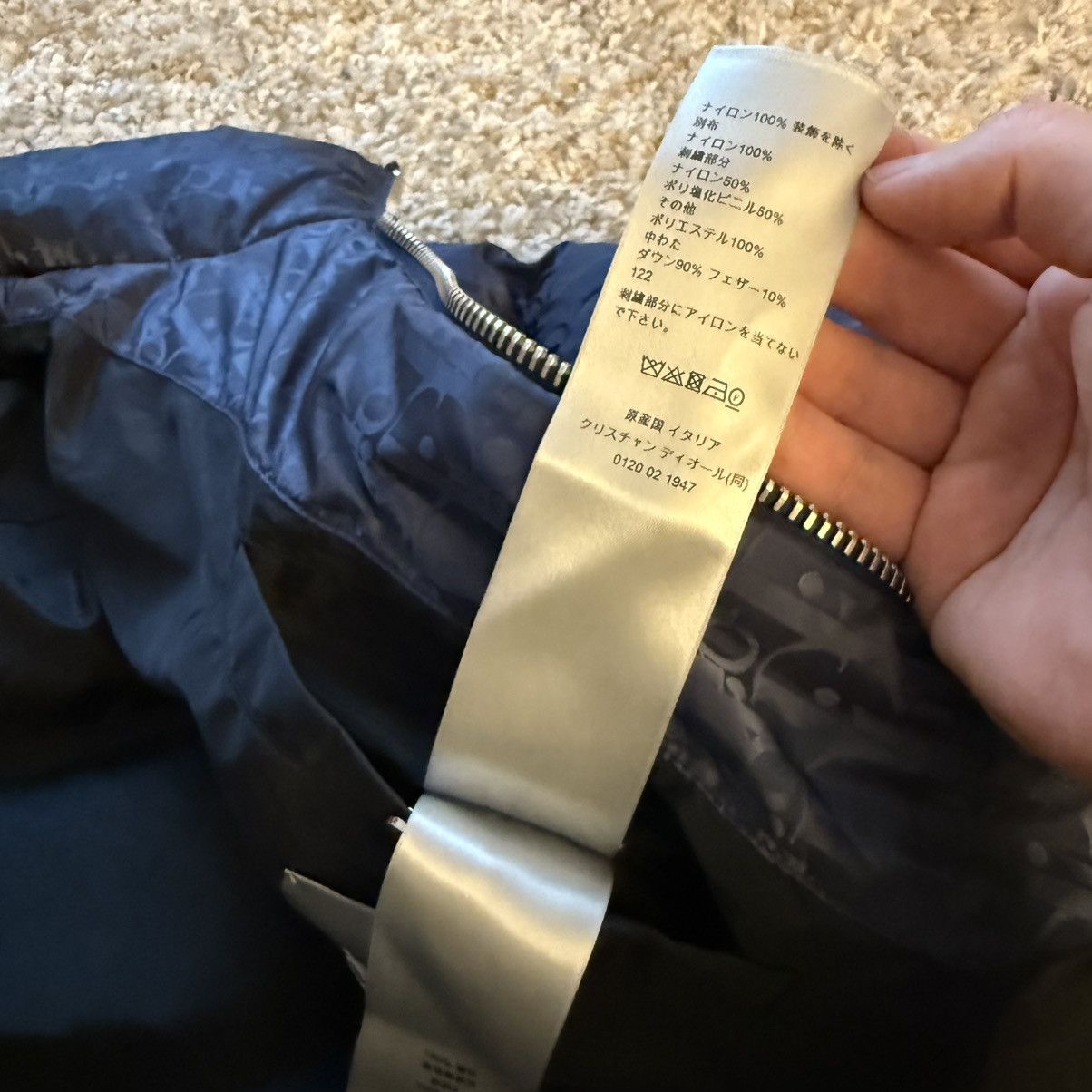Dior Christian Dior homme paris navy blue oblique down jacket Size US S / EU 44-46 / 1 - 11 Thumbnail