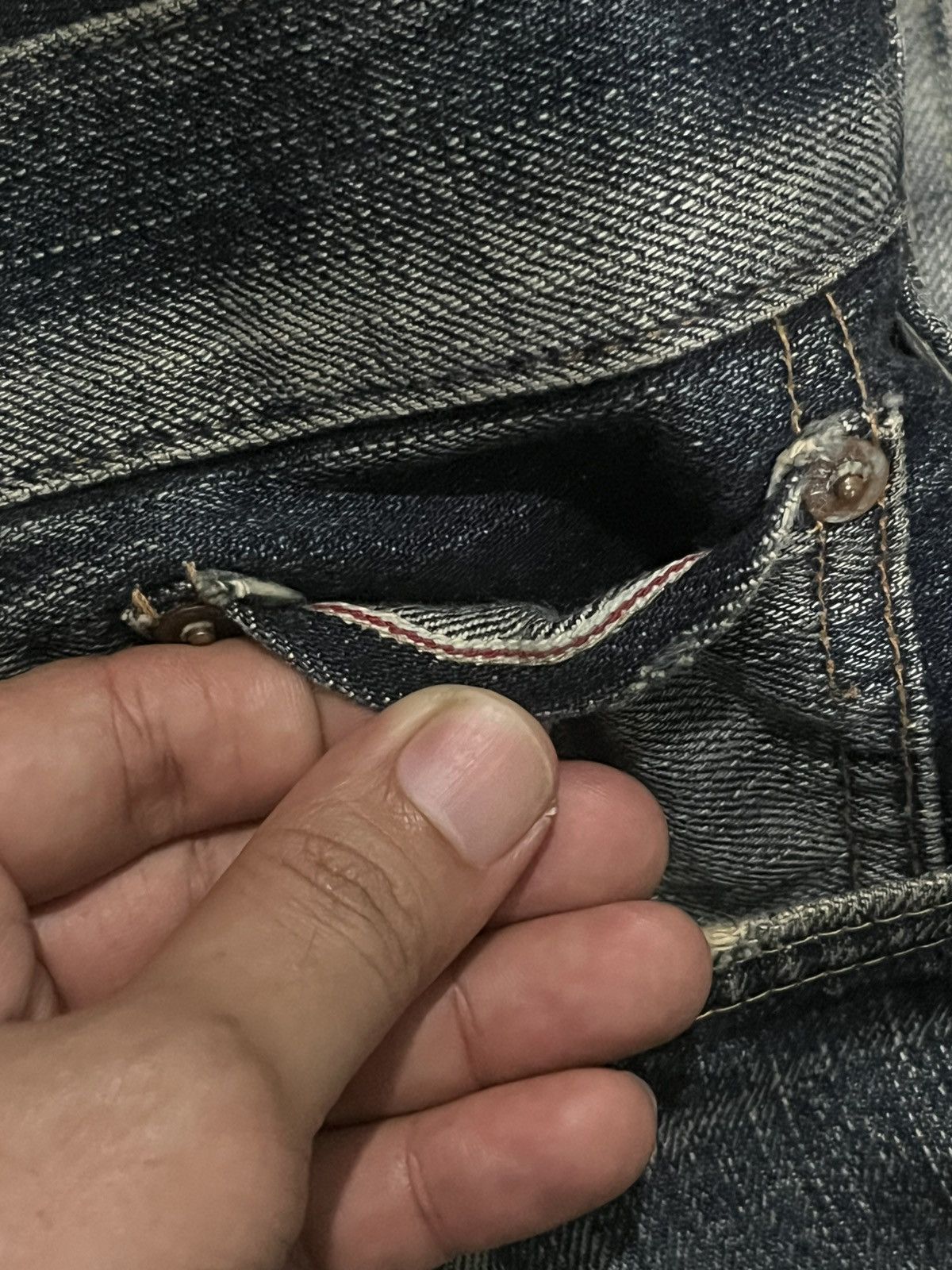 Edwin Edwin 505 “Mission” Series Wide Straight Leg Selvedge Jeans Size US 34 / EU 50 - 6 Thumbnail