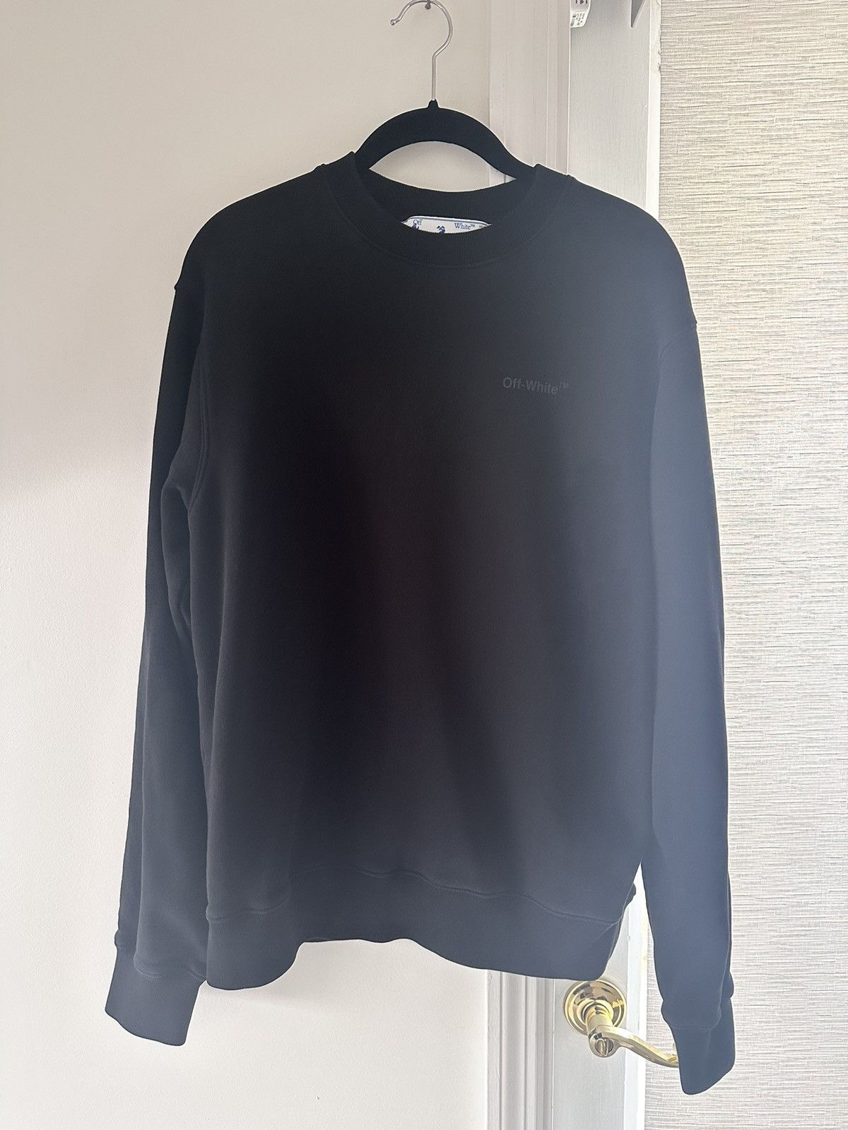 Off-White Off White Diagonal Tab Crew-Neck Sweatshirt - US Mens Small Size US S / EU 44-46 / 1 - 4 Thumbnail