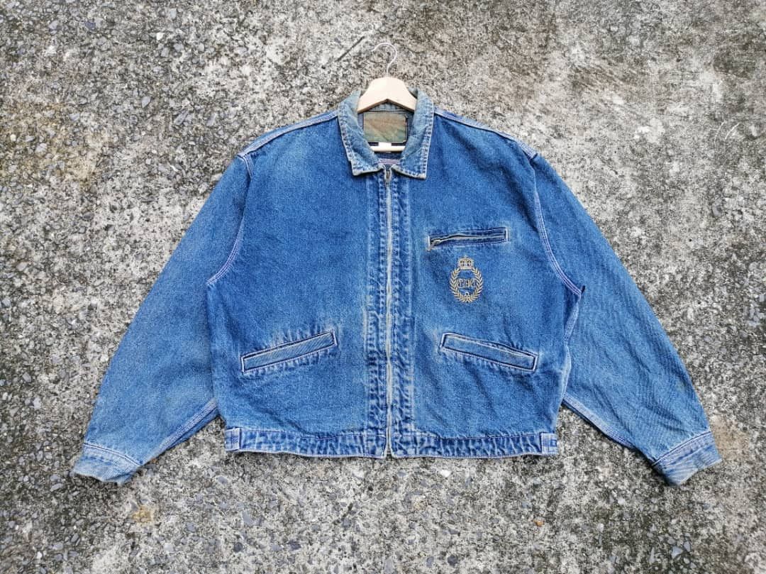 Edwin Vintage Edwin Embroidered Wording Denim Jacket Size US M / EU 48-50 / 2 - 2 Thumbnail