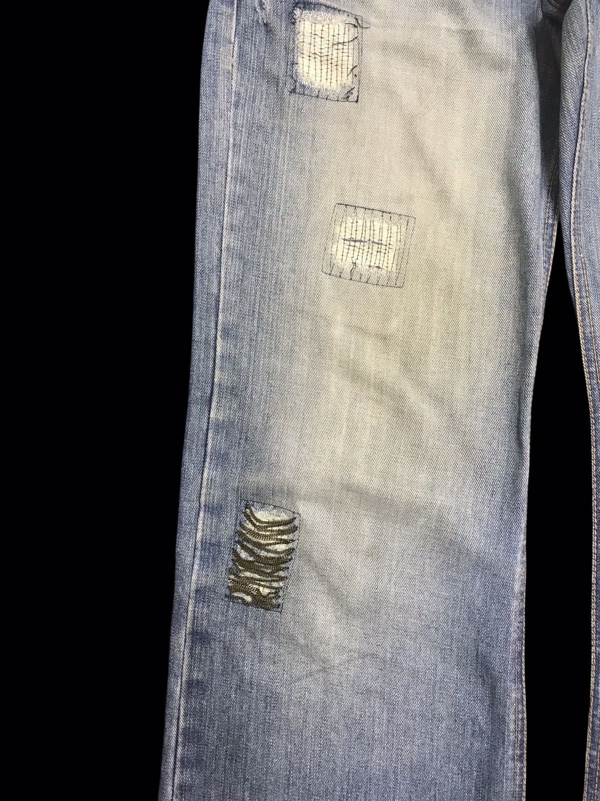 Japanese Brand 💥FLARE💥ARCHIVAL SNARL DISTRESSED DENIM F249 Size US 34 / EU 50 - 5 Thumbnail