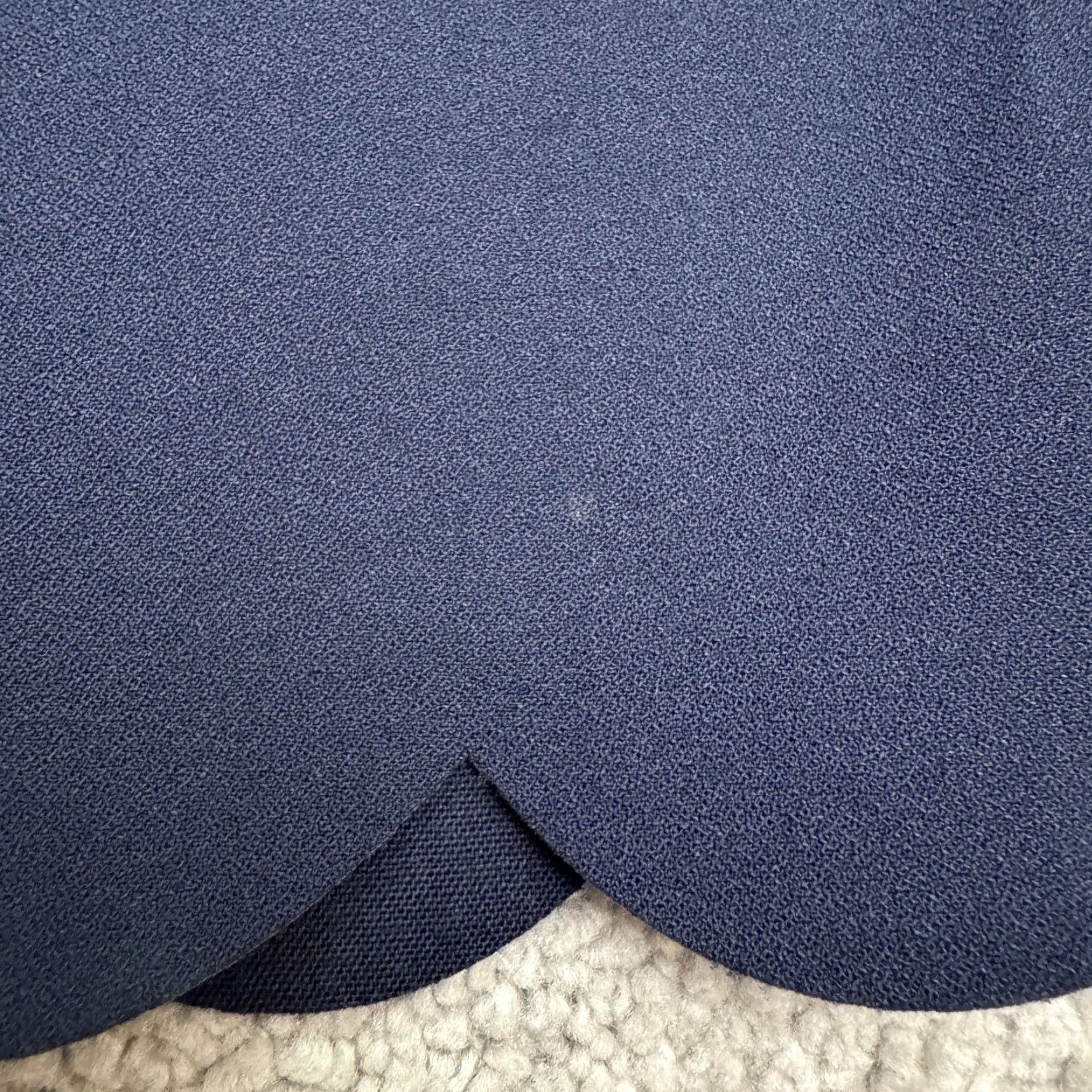 J.Crew J.Crew Scalloped Hem Midi Sheath Dress Womens 4 Navy Blue Sleeveless Stretch Size S / US 4 / IT 40 - 5 Thumbnail