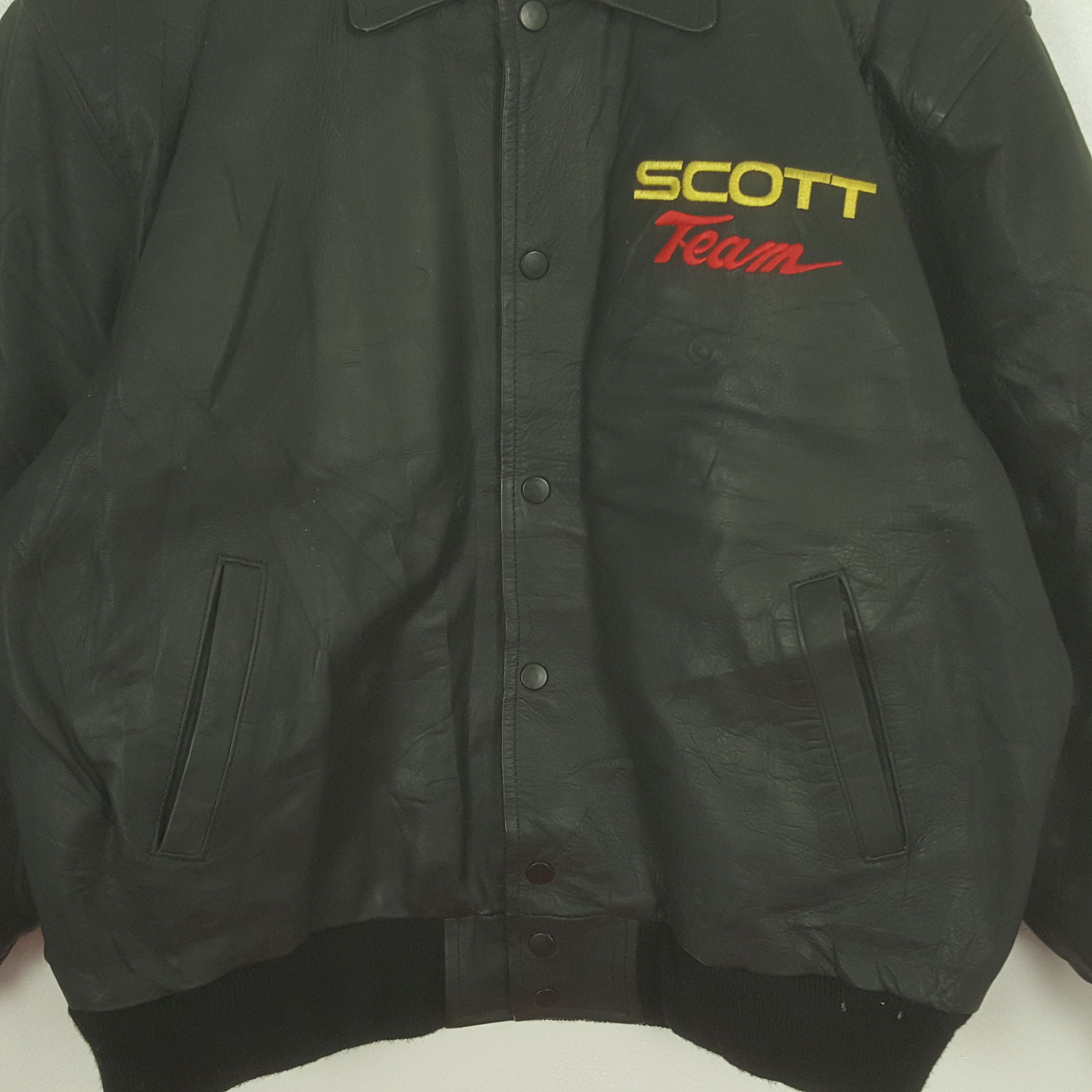 Japanese Brand Vintage Scott Team Japanese Racing Leather Jacket C305N6 Size US L / EU 52-54 / 3 - 4 Thumbnail