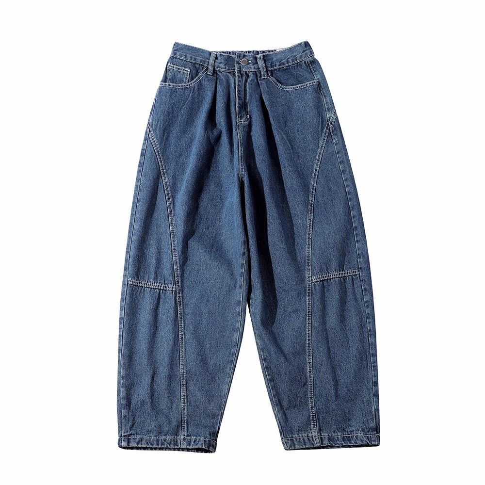 Japanese Brand × Jean Japanese retro distressed washed elastic waist jeans Size US 32 / EU 48 - 1 Thumbnail