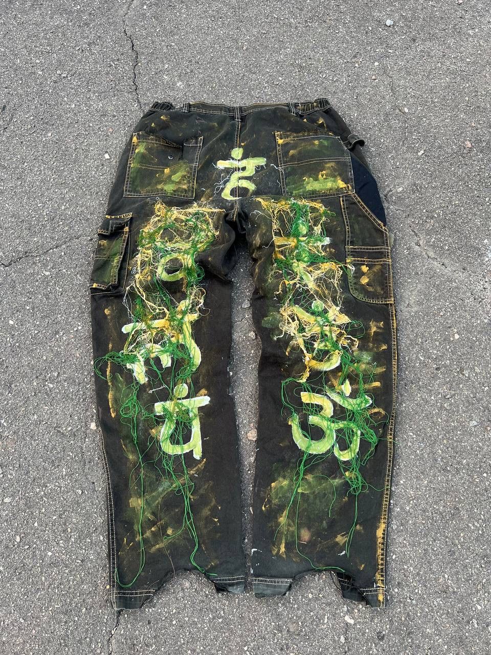 Handmade × Japanese Brand 1of1 custom Distressed Pants Buddha Size US 35 - 4 Thumbnail