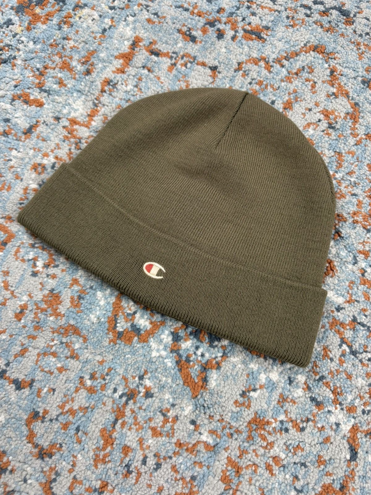 Champion × Vintage Vintage 90s Champion small logo beanie earth tones Kanye y2k Size ONE SIZE - 1 Thumbnail