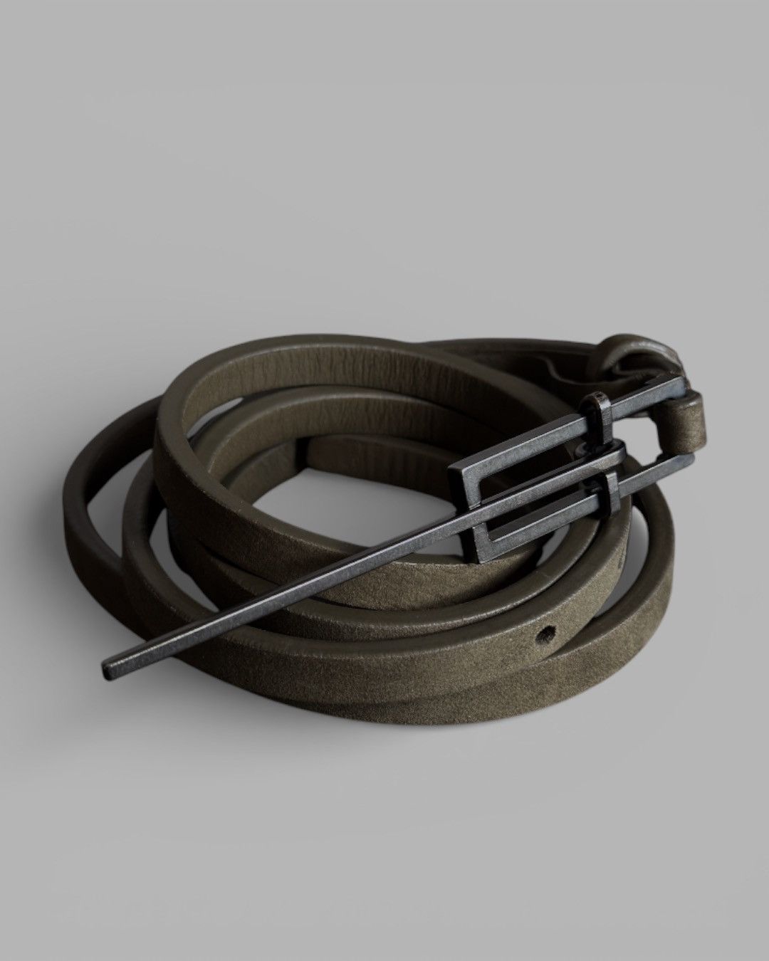 Haider Ackermann Haider Ackermann Double Wrap Thin Designer Leather Belt Size ONE SIZE - 16 Thumbnail