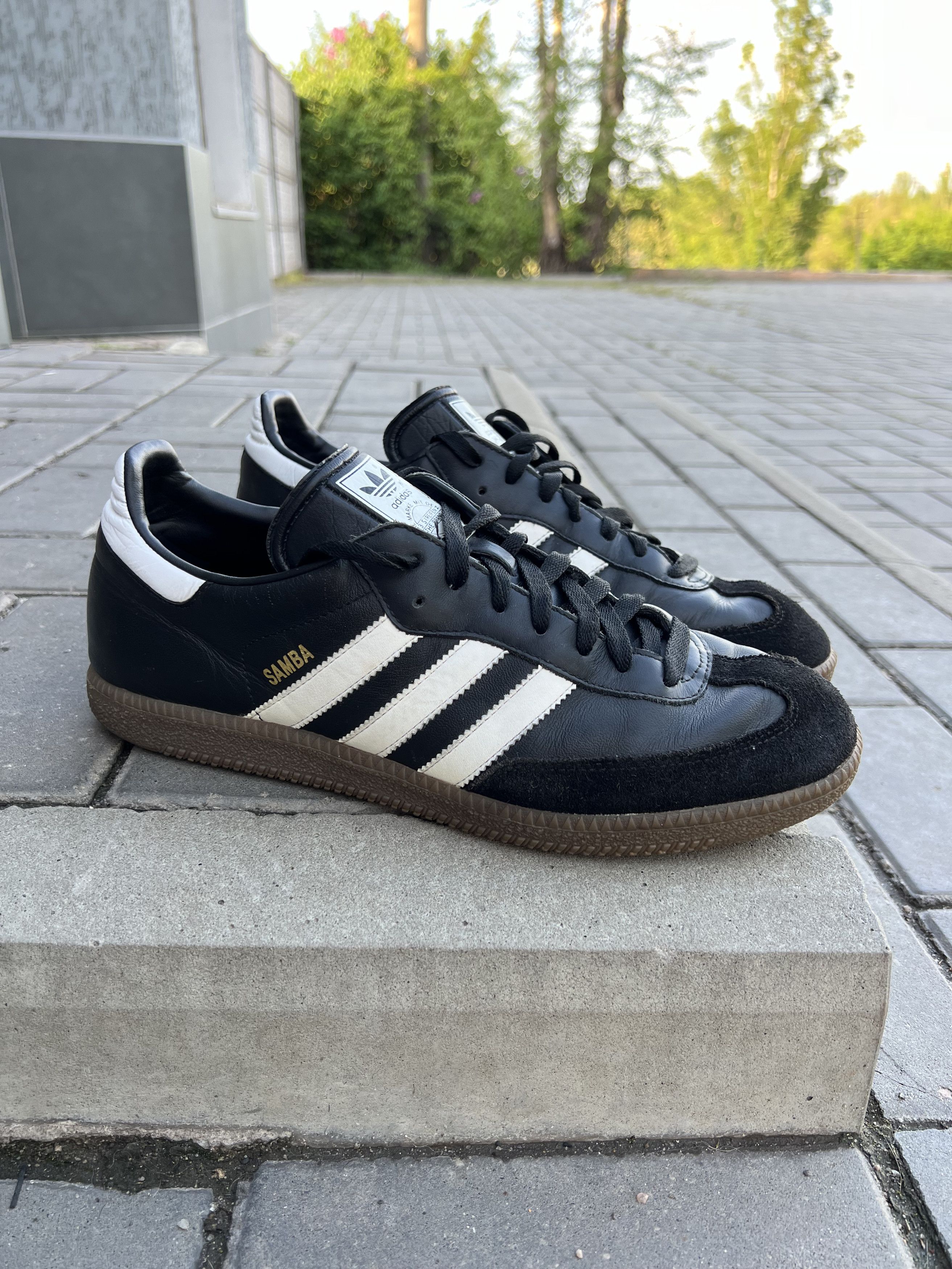 Adidas Vintage Adidas Samba OG Black Leather Sneakers Y2K USA Grailed