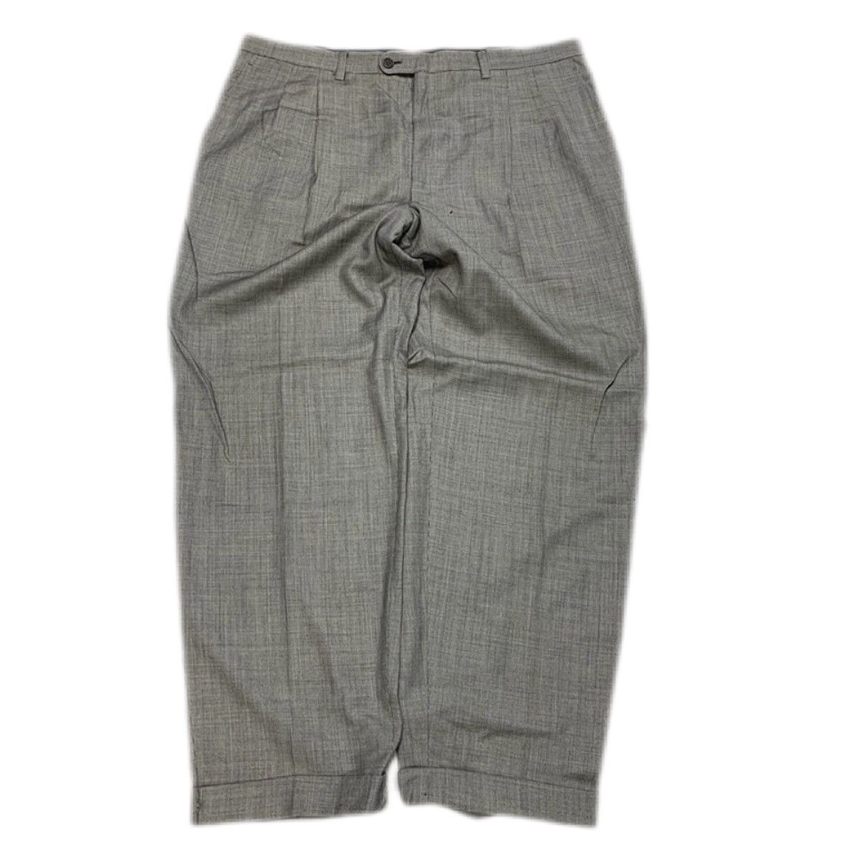 Burberry 90s vintage Grey checked Burberry pure Worsted wool trousers Size US 36 / EU 52 - 1 Thumbnail