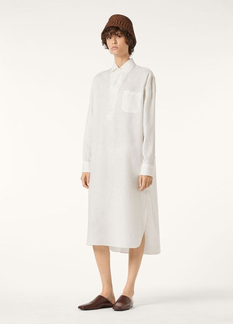 Loro Piana o1srvl11e0526 FAP3840 Lora Dress in White Size S / US 4 / IT 40 - 4 Thumbnail