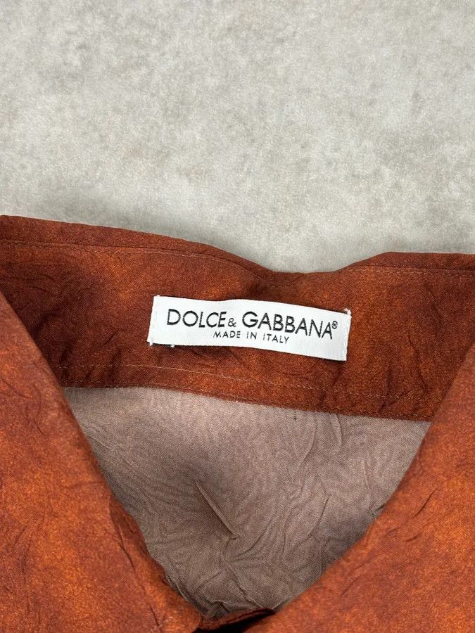 Dolce & Gabbana Dolce & Gabbana Rust Suede Brown Shirt Size US M / EU 48-50 / 2 - 9 Thumbnail