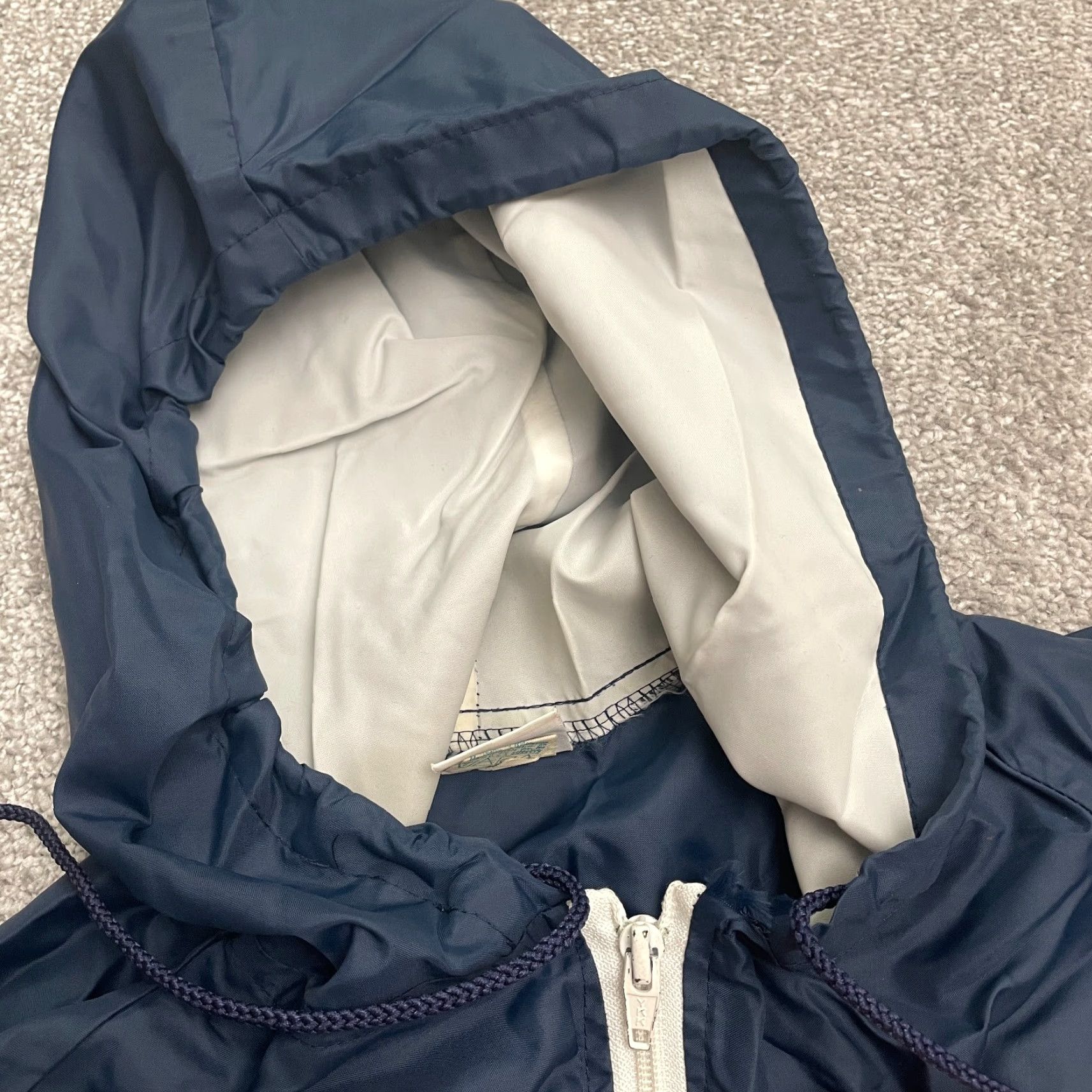 Vintage VINTAGE Bike Hoodie Windbreaker Jacket Womens M Blue White Full Zip Outdoor Size M / US 6-8 / IT 42-44 - 5 Thumbnail