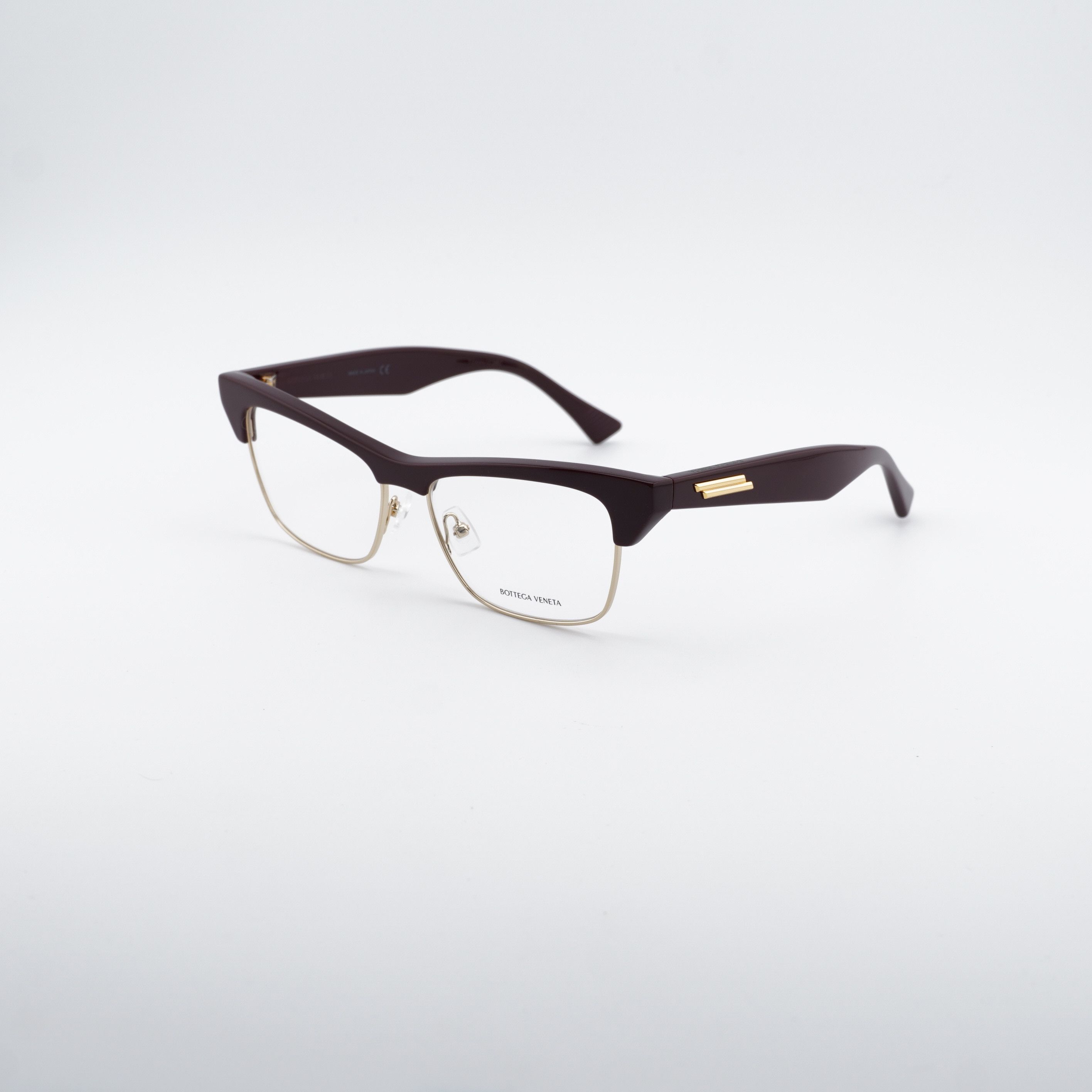 Bottega Veneta Bottega Veneta BV1100O 003 Eyeglasses Burgundy/Gold 52mm Size ONE SIZE - 7 Thumbnail