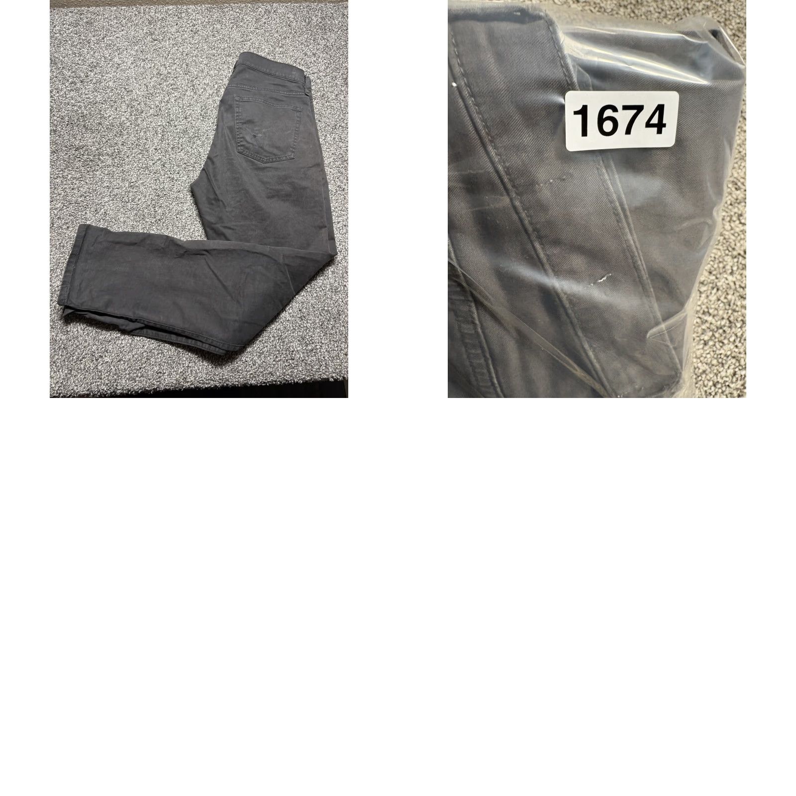 Flint And Tinder Flint and Tinder Pants Mens 31x30 Charcoal Gray Tapered Chinos Size US 31 - 9 Thumbnail