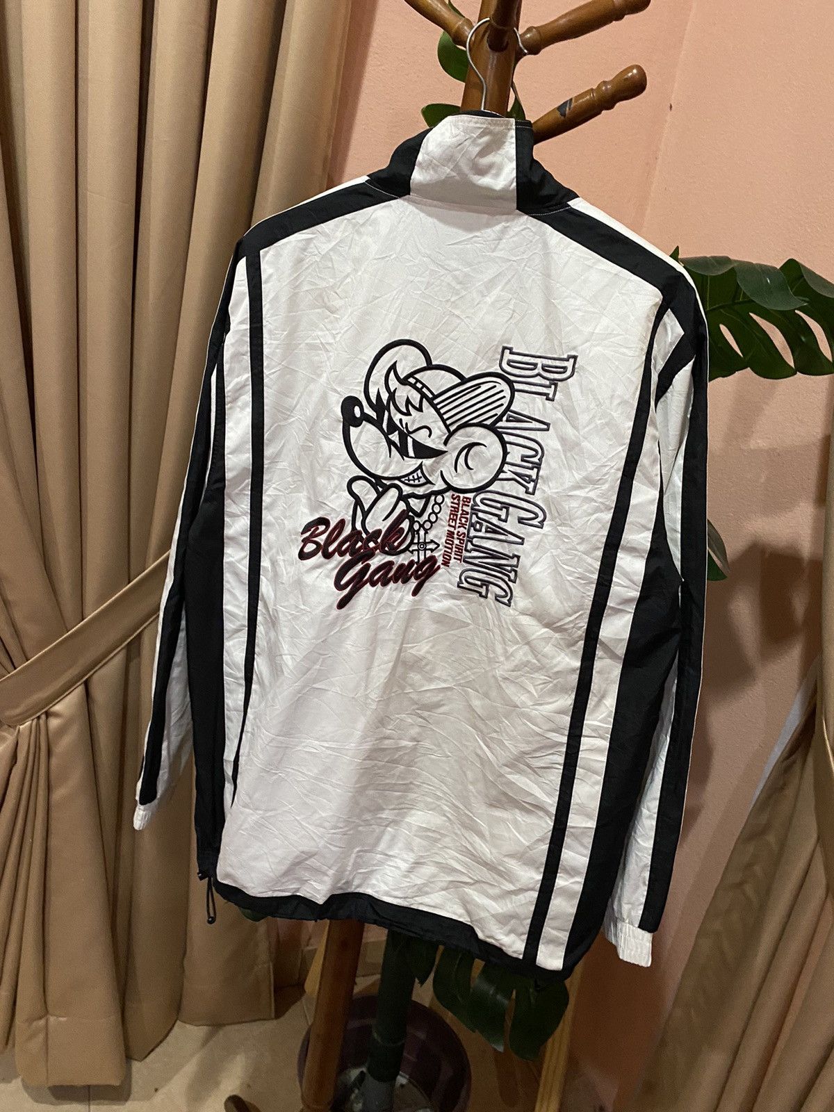 Other VINTAGE Y2K BLACK GANG WINDBREAKER Size US L / EU 52-54 / 3 - 10 Thumbnail