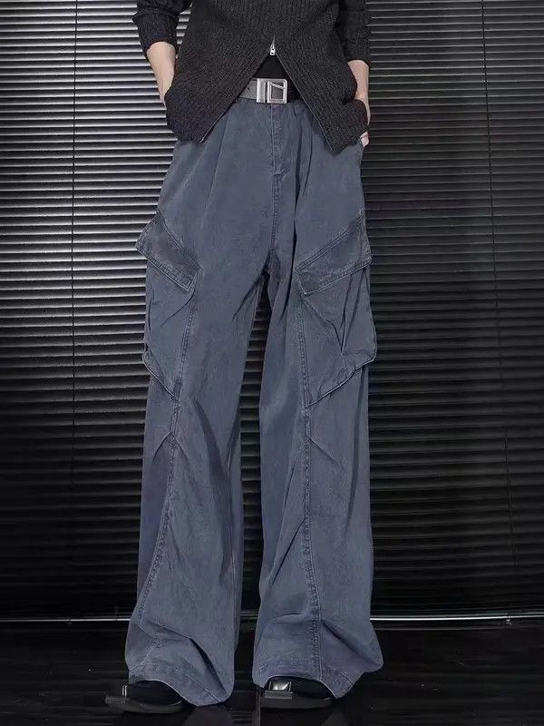 Japanese Brand VIBE Vintage washed baggy straight pleated cargo trousers Size US 32 / EU 48 - 6 Thumbnail