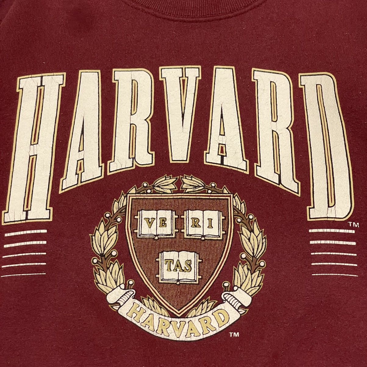 Vintage Vintage 90s Harvard University Sweatshirt Maroon Crewneck Size US S / EU 44-46 / 1 - 5 Thumbnail