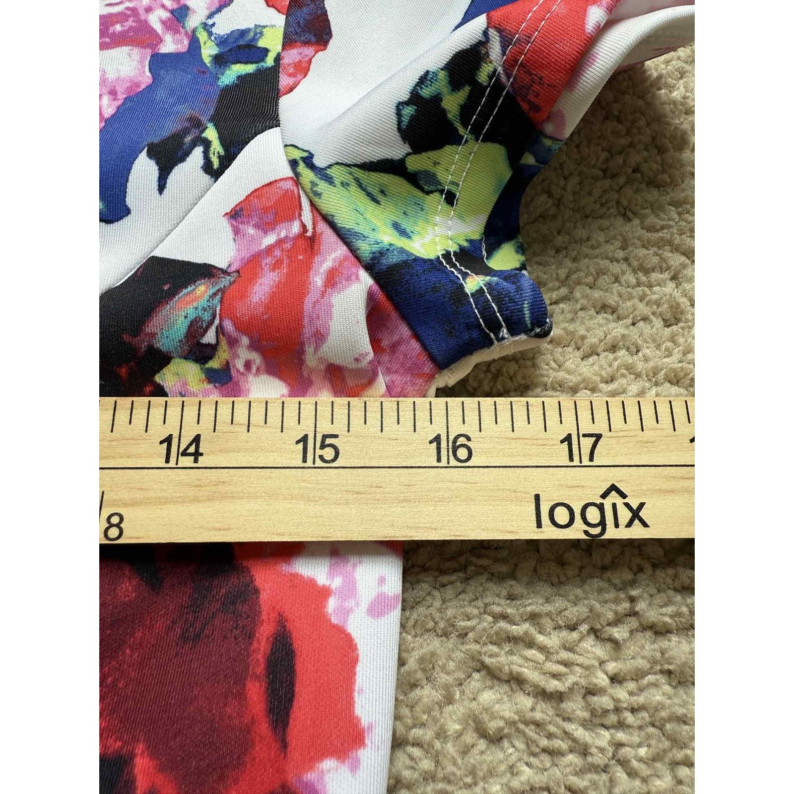 MILLY Milly Floral Fit & Flare Scuba Mini Dress Pink Women's 2 Size XS / US 0-2 / IT 36-38 - 10 Thumbnail