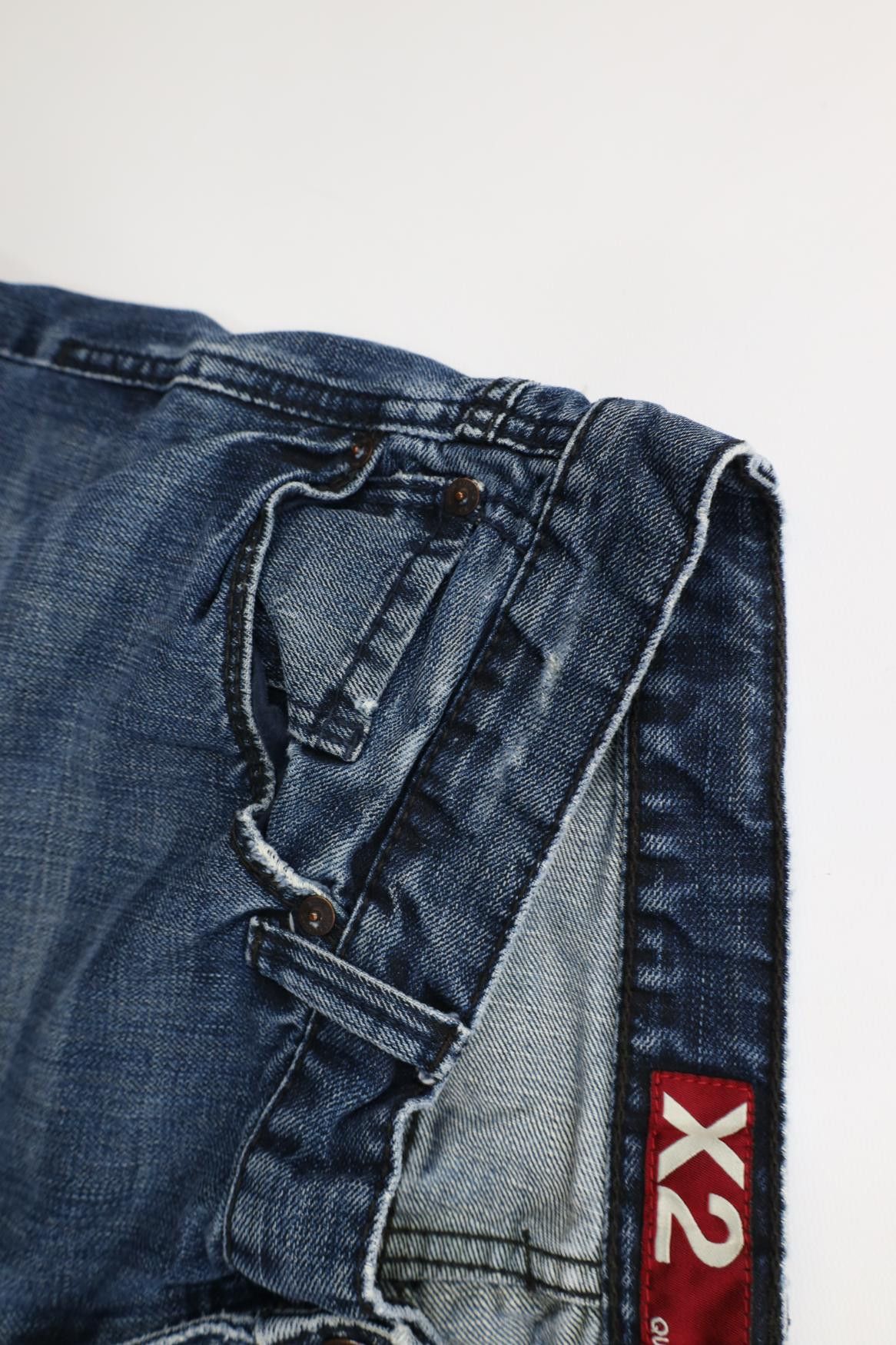 Express Vintage Y2K Express X2 Rise Boot Cut Wide Leg Denim Jeans Size US 36 / EU 52 - 8 Thumbnail
