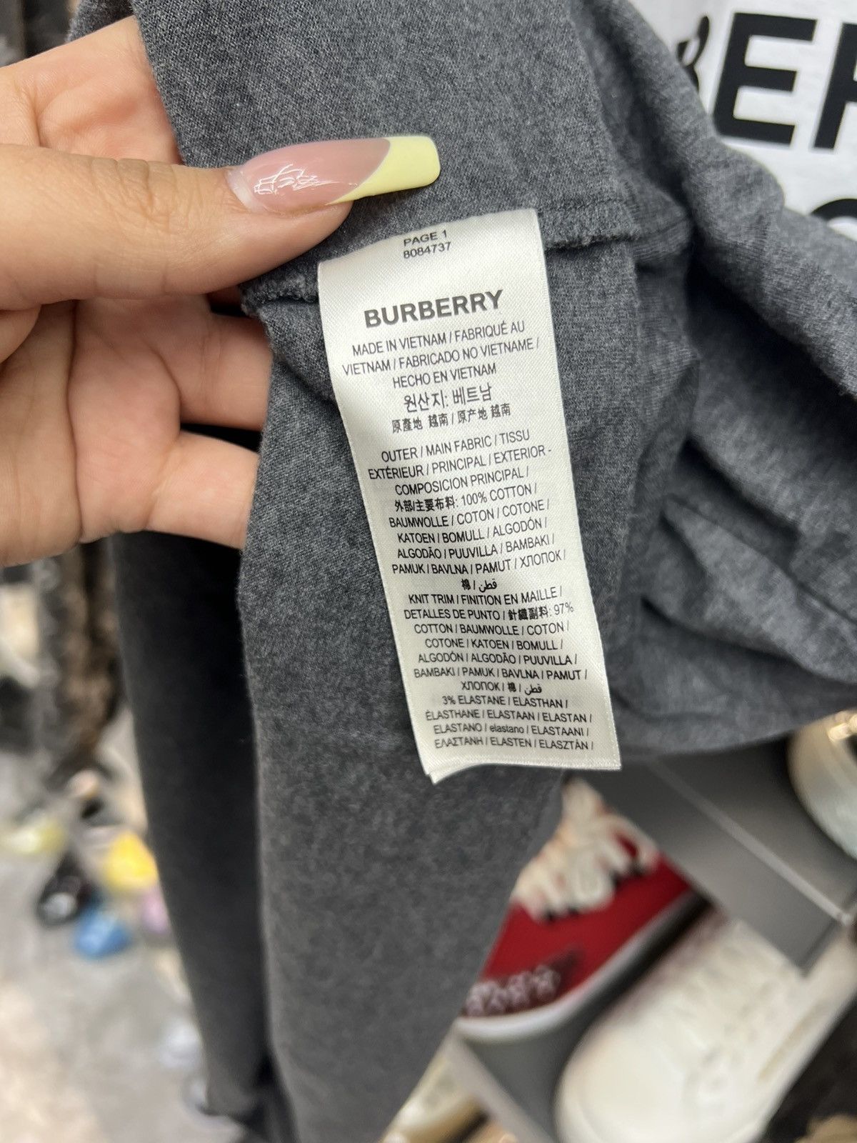 Burberry Burberry Dark Gray T-Shirt Size US M / EU 48-50 / 2 - 11 Thumbnail