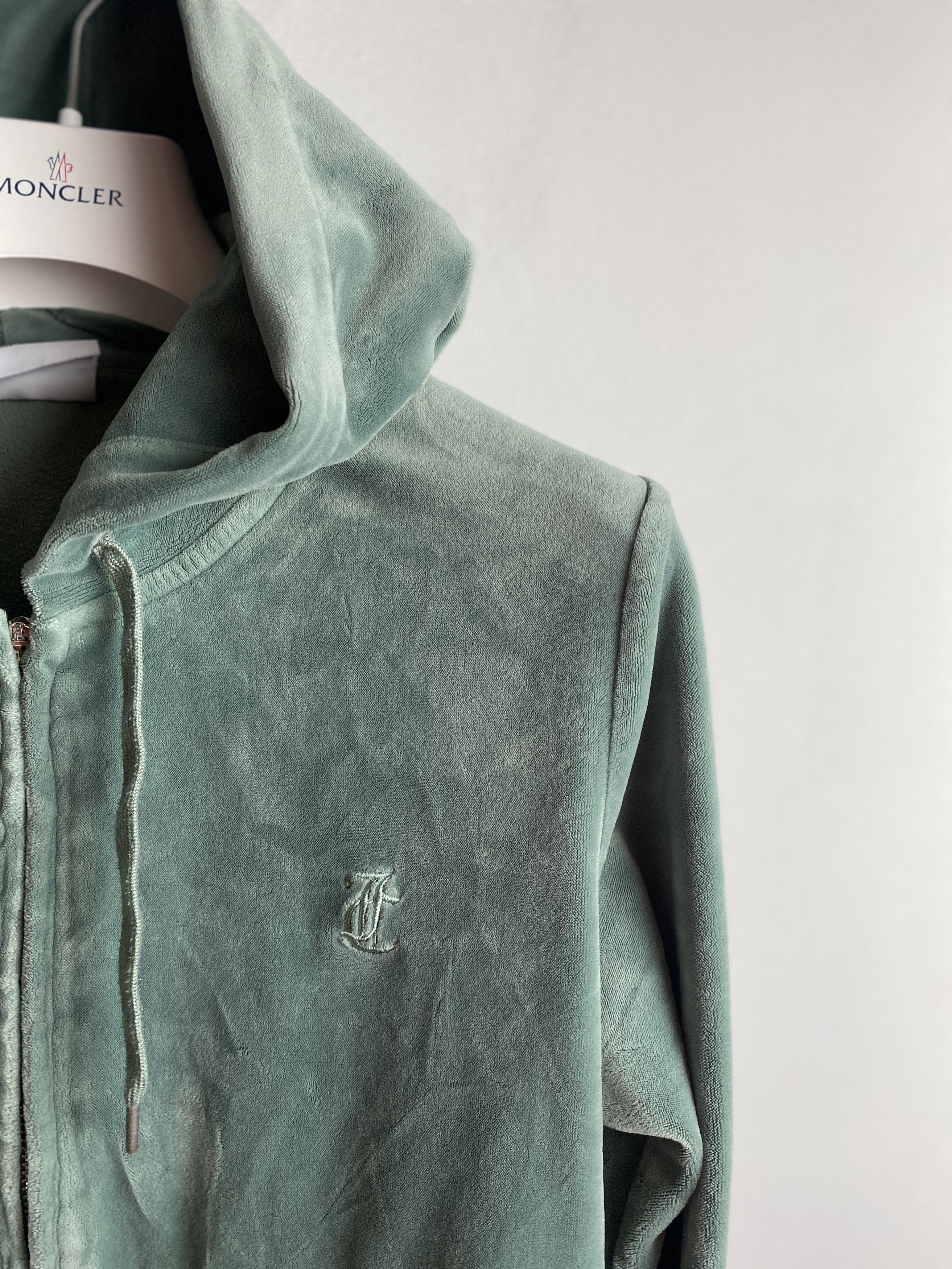 Juicy Couture Juicy Couture small logo velvet velour crop zip-up hoodie Size S / US 4 / IT 40 - 2 Thumbnail