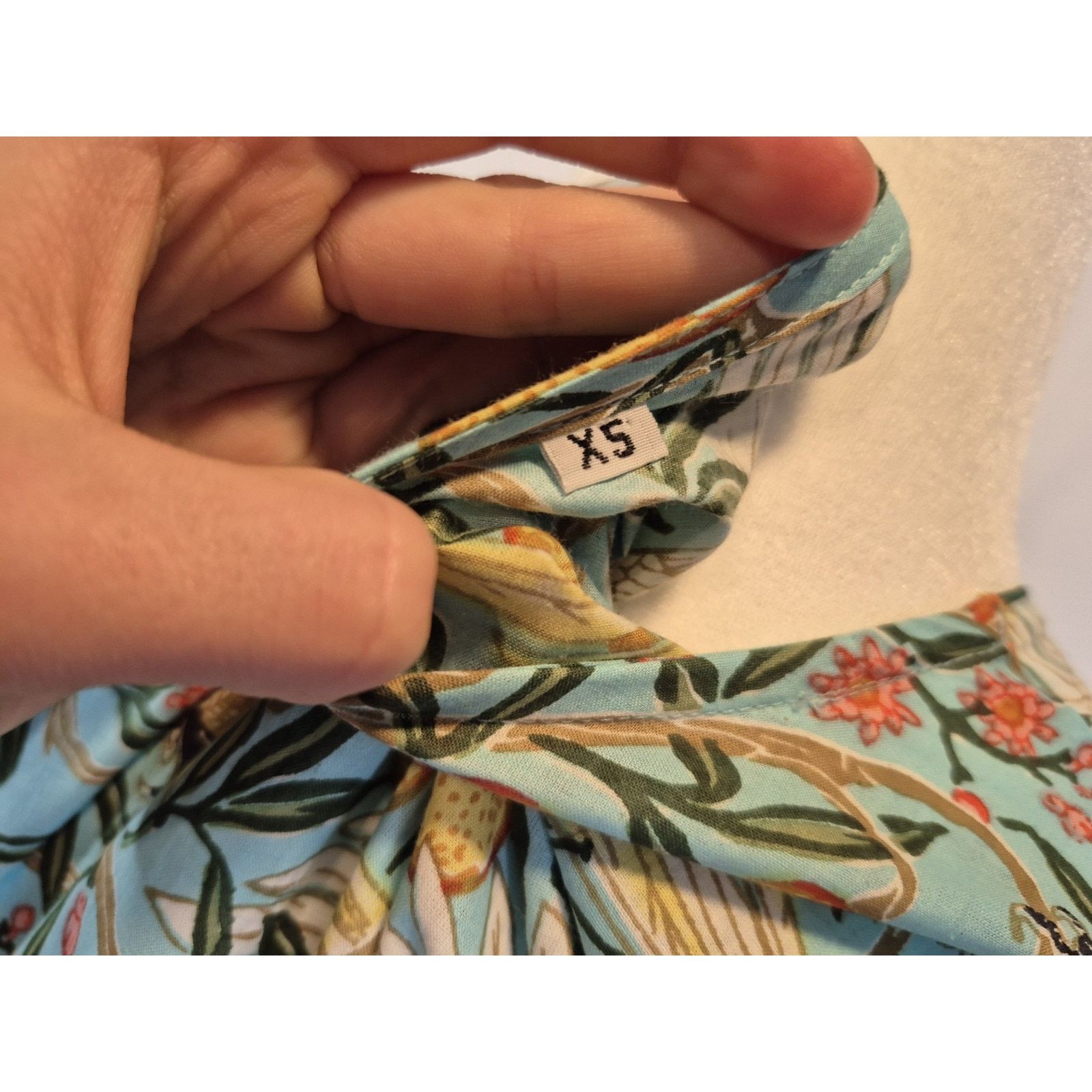 Other New India Collection Bird Dress Hand Blocked Caftan Green XS Size XS / US 0-2 / IT 36-38 - 2 Thumbnail