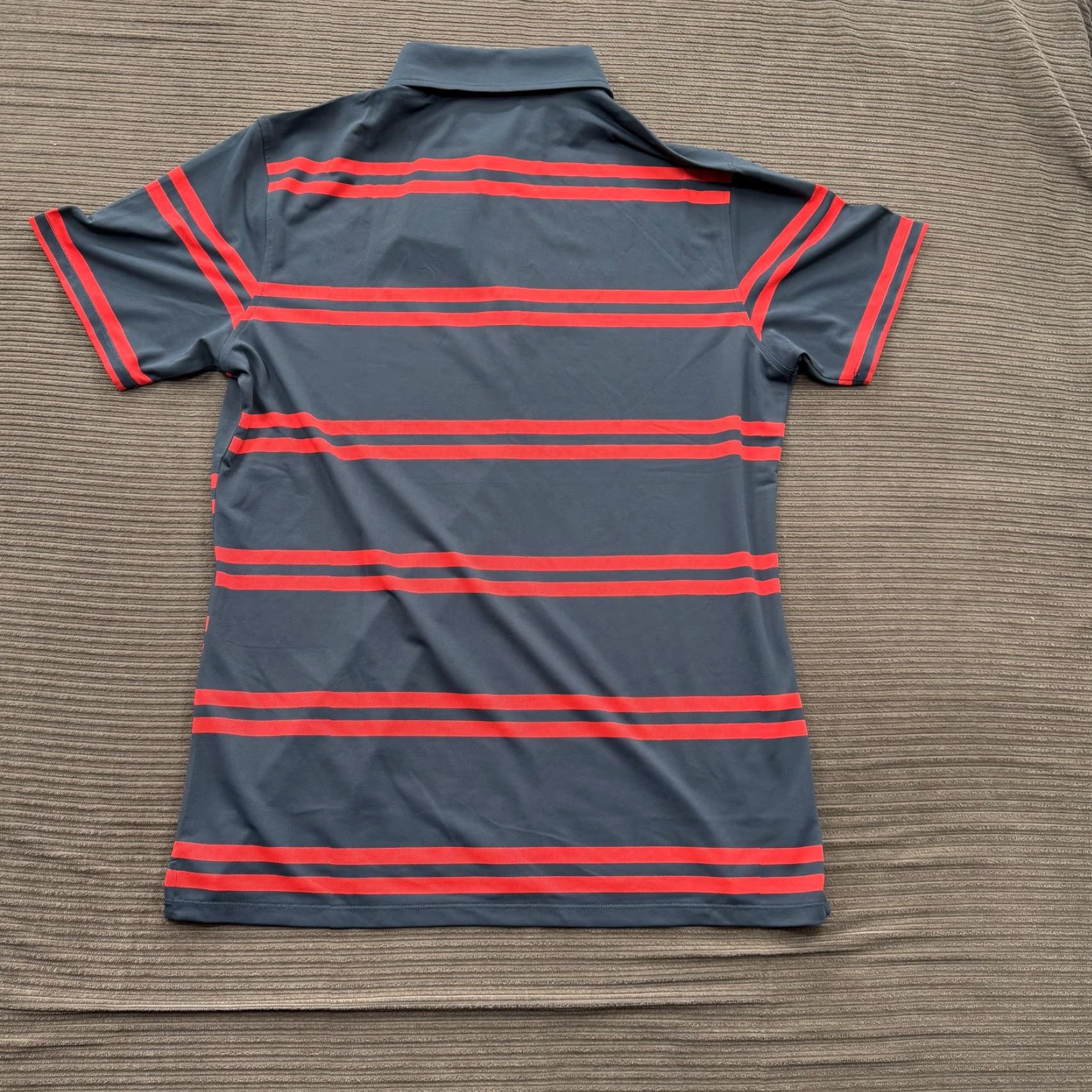 G/FORE G/FORE Polo Shirt Mens Large Gray Red Stripe Performance Golf Stretch G4MS23K182 Size US L / EU 52-54 / 3 - 2 Thumbnail