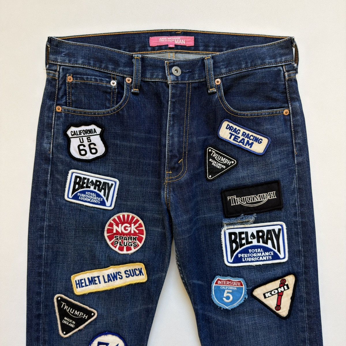 Comme des Garcons 02 ‘Triumph Motorcycles Patch’ Denim Jeans Size US 32 / EU 48 - 5 Thumbnail