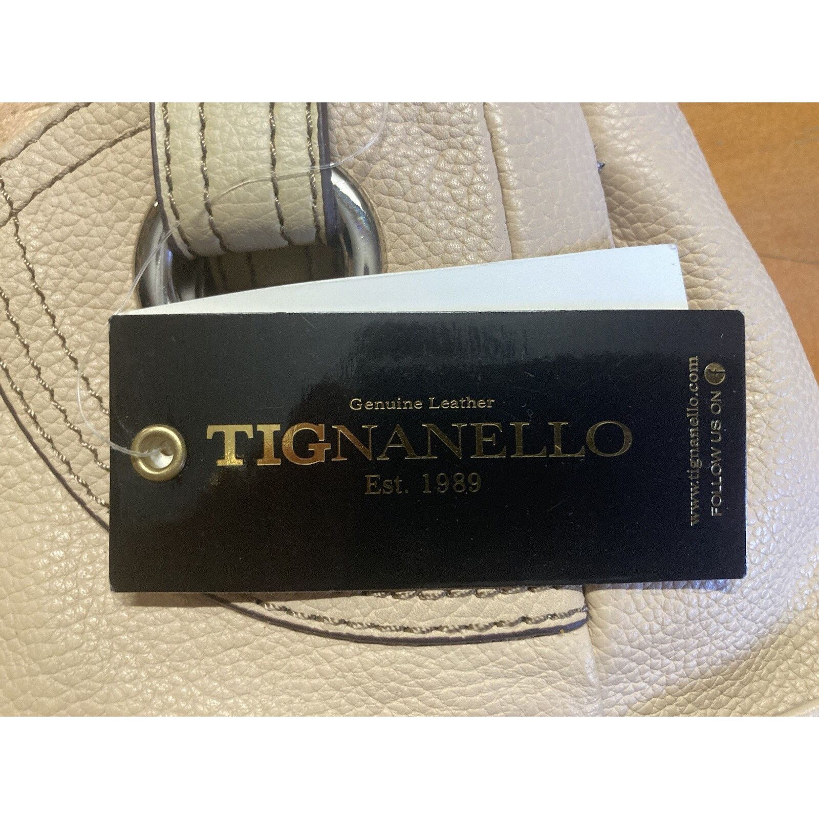 Other NEW Tignanello Pebble Shopper Cream Brûlée Handbag w/ Straps Size ONE SIZE - 3 Thumbnail