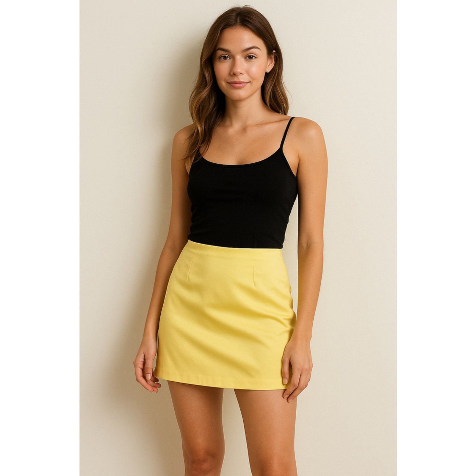 Forever 21 Forever 21 Yellow Satin Mini Skirt Y2K Going Out XS Size 24" / US 00 / IT 34 - 1 Thumbnail