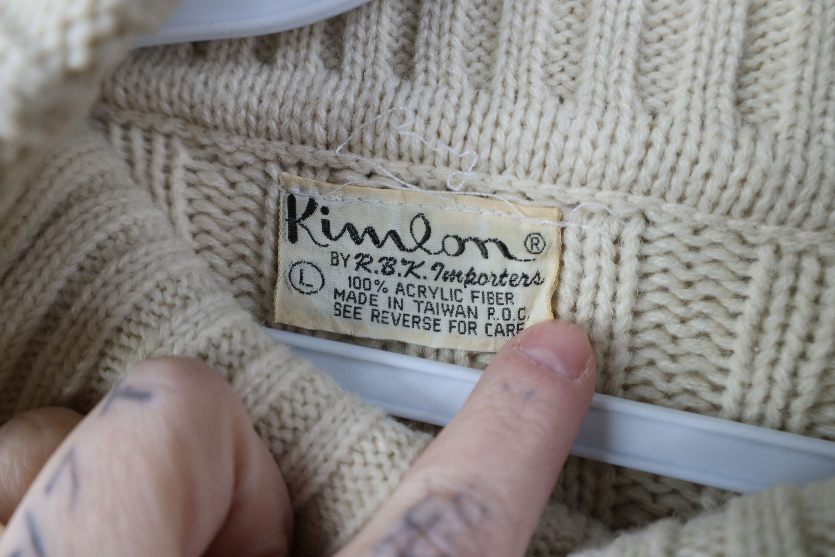 Vintage Vintage 70s Streetwear Knit Fisherman Turtleneck Sweater Size L / US 10 / IT 46 - 8 Thumbnail