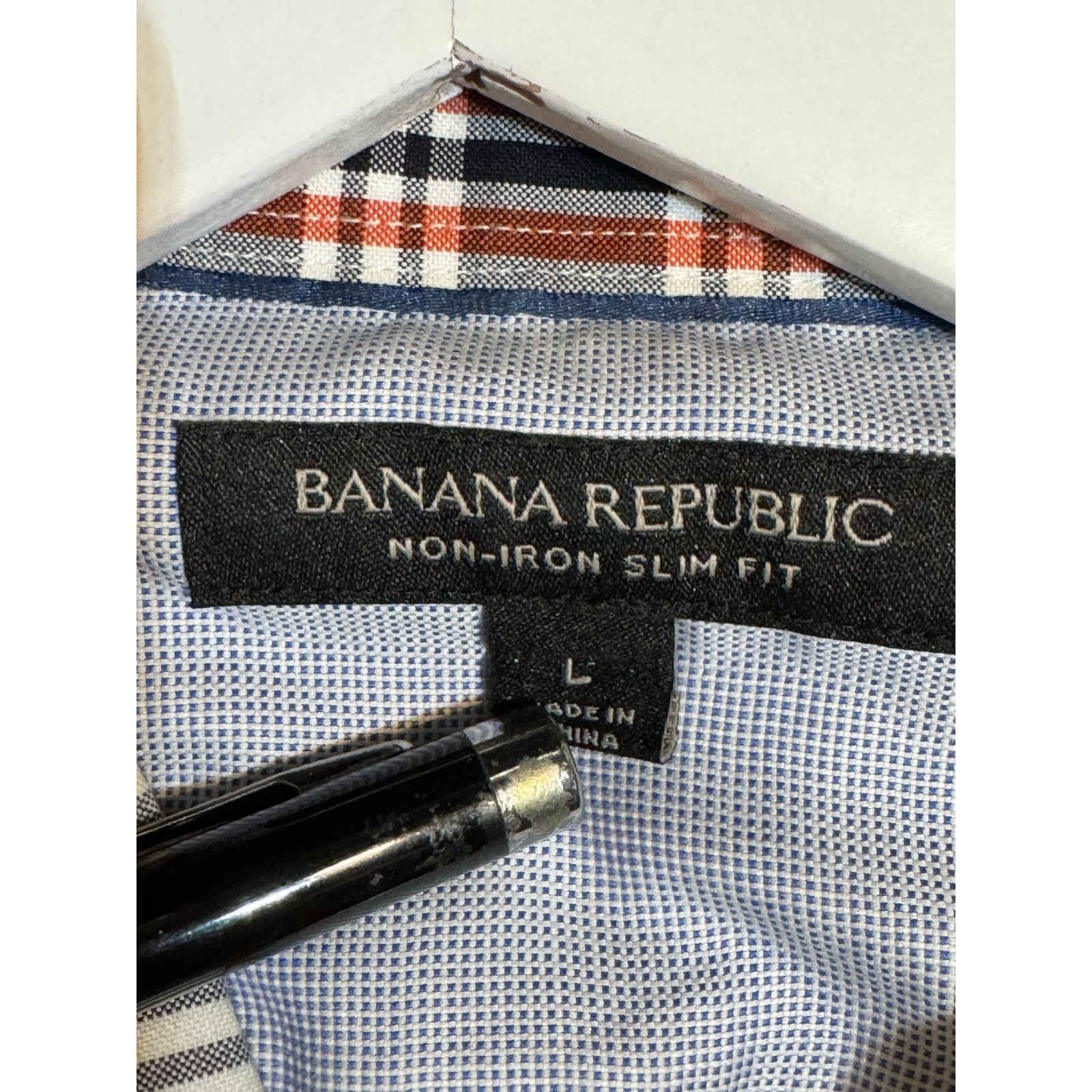 Banana Republic Banana Republic Men's Non-Iron Slim Fit Shirt ·Size Large Size US L / EU 52-54 / 3 - 9 Thumbnail