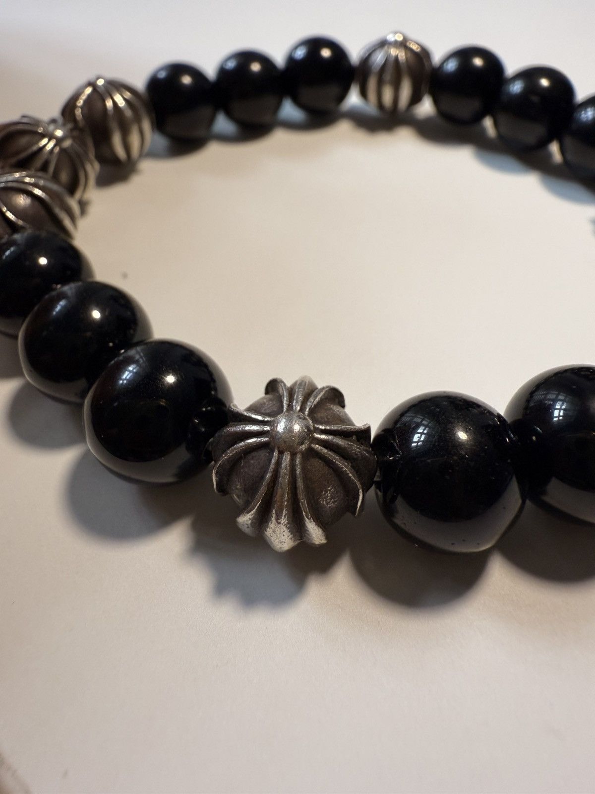 Chrome Hearts Chrome hearts onyx 10mm beads bracelet Size ONE SIZE - 10 Thumbnail
