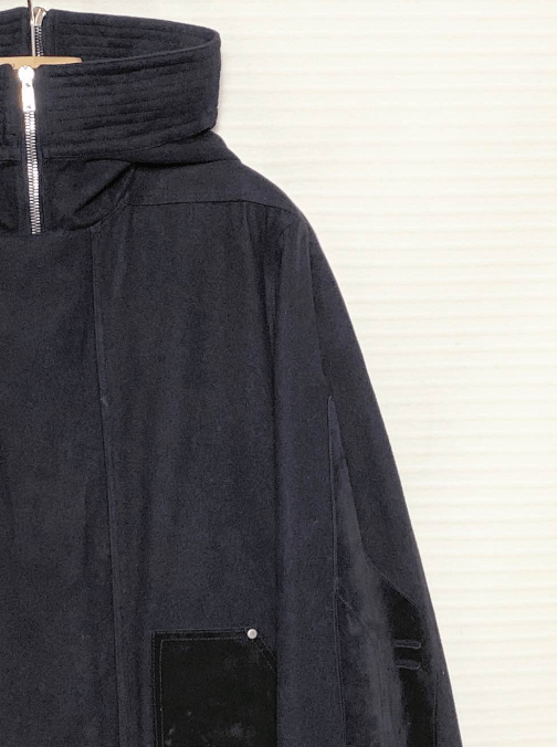 Rick Owens Rick Owens Black Half-Zip Hooded Mid-Length Coat Size US M / EU 48-50 / 2 - 3 Thumbnail