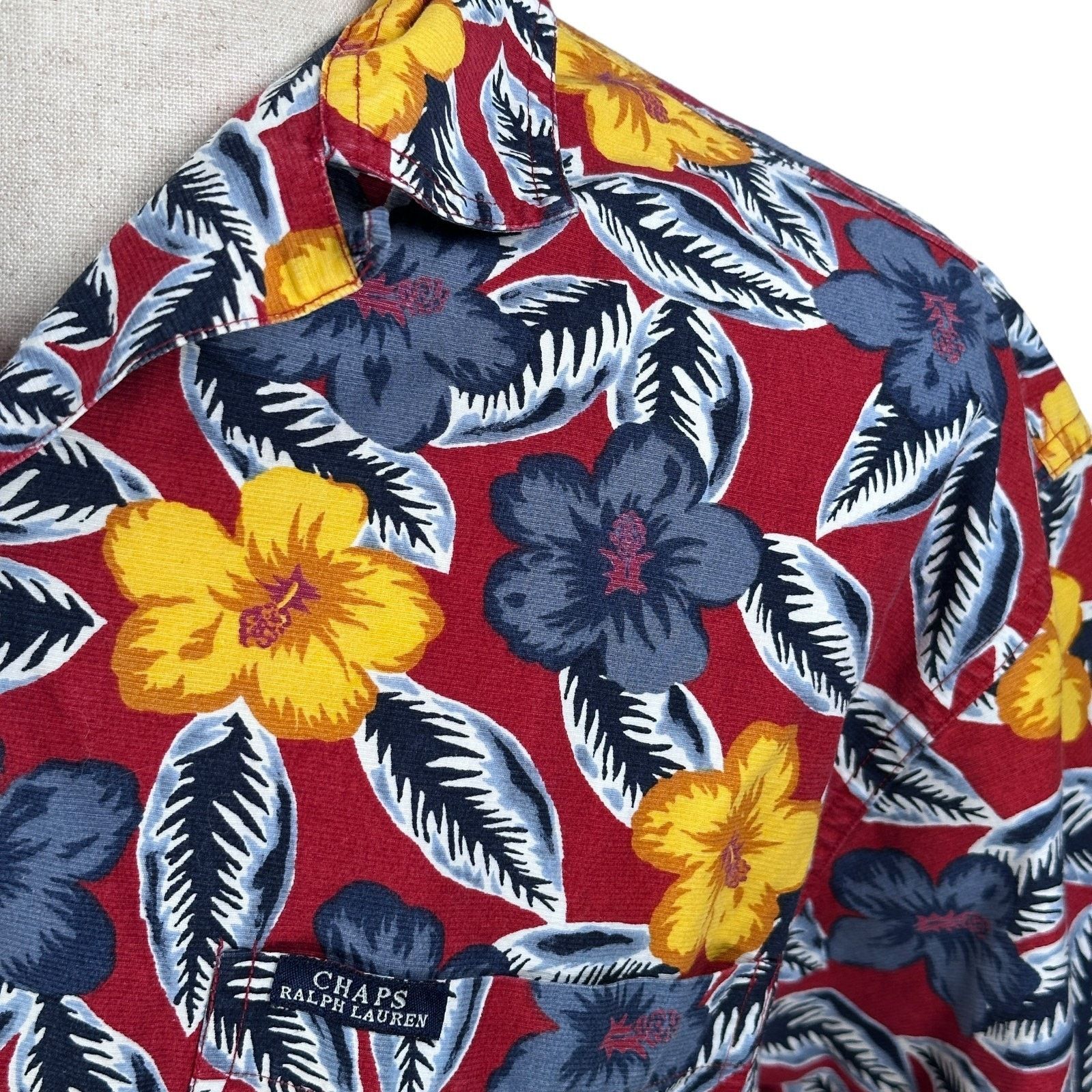 Chaps Ralph Lauren Vintage Chaps Ralph Lauren Hawaiian Shirt Men L Multi Floral Size US L / EU 52-54 / 3 - 3 Thumbnail