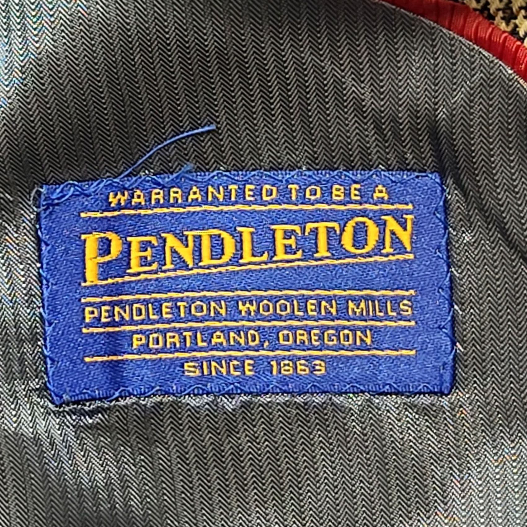 Pendleton Pendleton Blazer Mens 46R Wool Tweed Houndstooth 2 Button Single-Breasted Notch Lapel Multicolor Wool Blazer Mens Size 46R - 2 Thumbnail