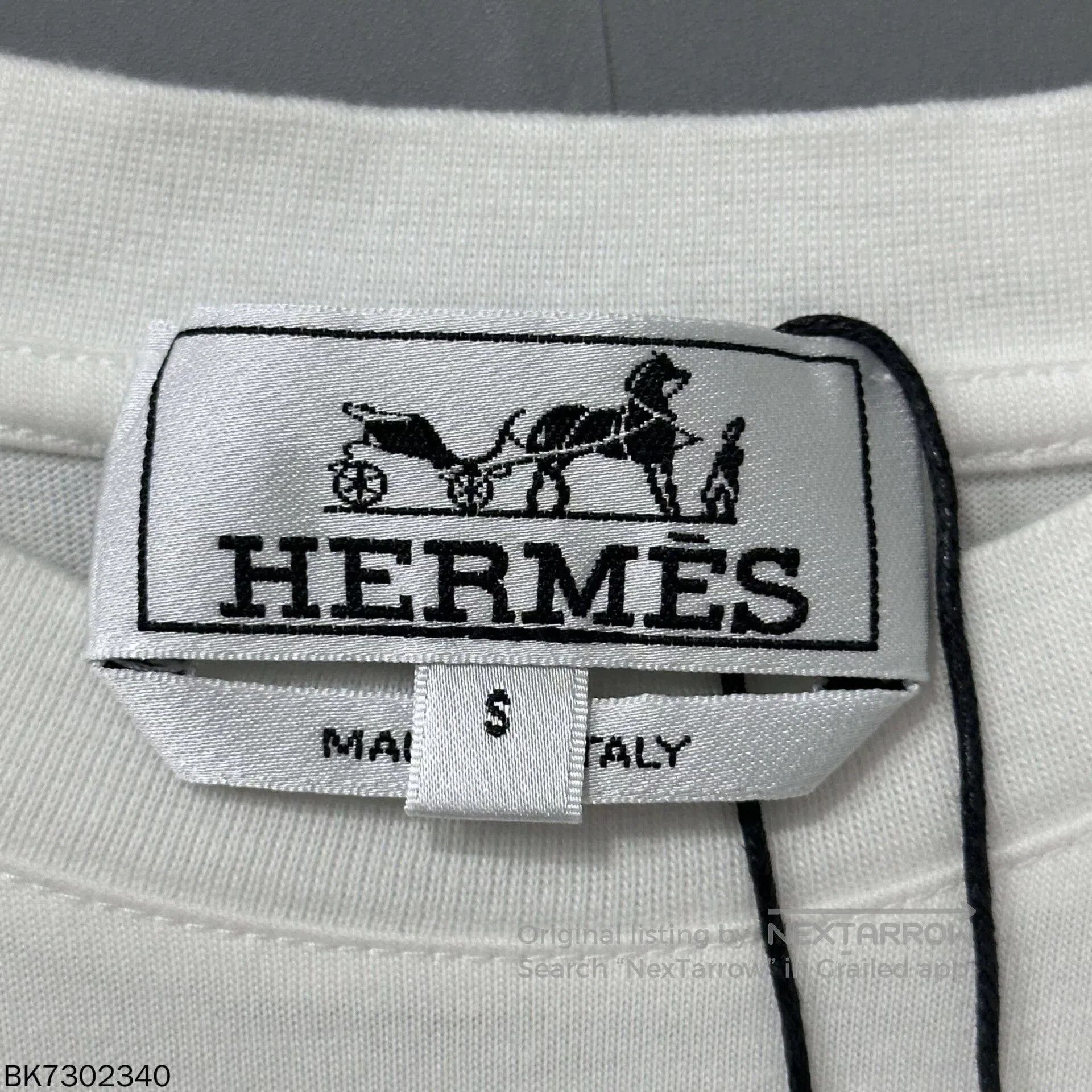 Hermes hermes white short sleeve t-shirt with orange trim. Size US S / EU 44-46 / 1 - 5 Thumbnail