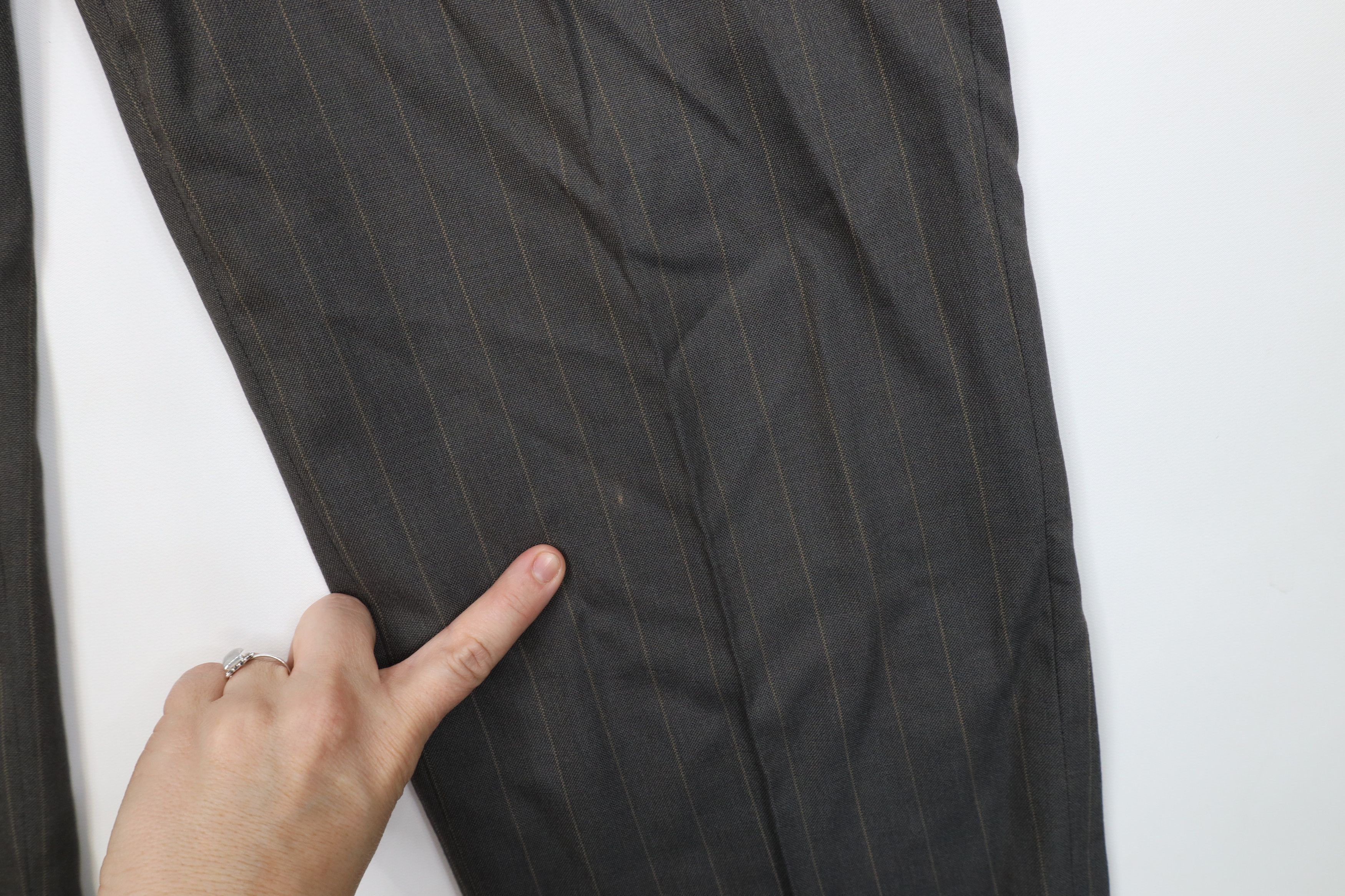 Vintage Vintage 70s Striped Wool Blend Knit Wide Leg Chino Pants USA Size US 34 / EU 50 - 5 Thumbnail