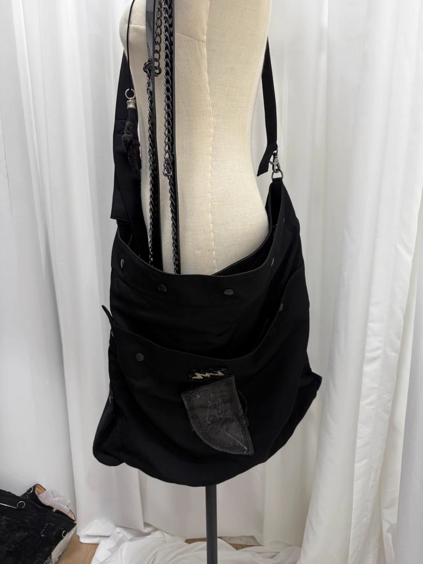 Yohji Yamamoto Yohji Yamamoto Double Layer Wool Messenger K20 Size ONE SIZE - 1 Thumbnail