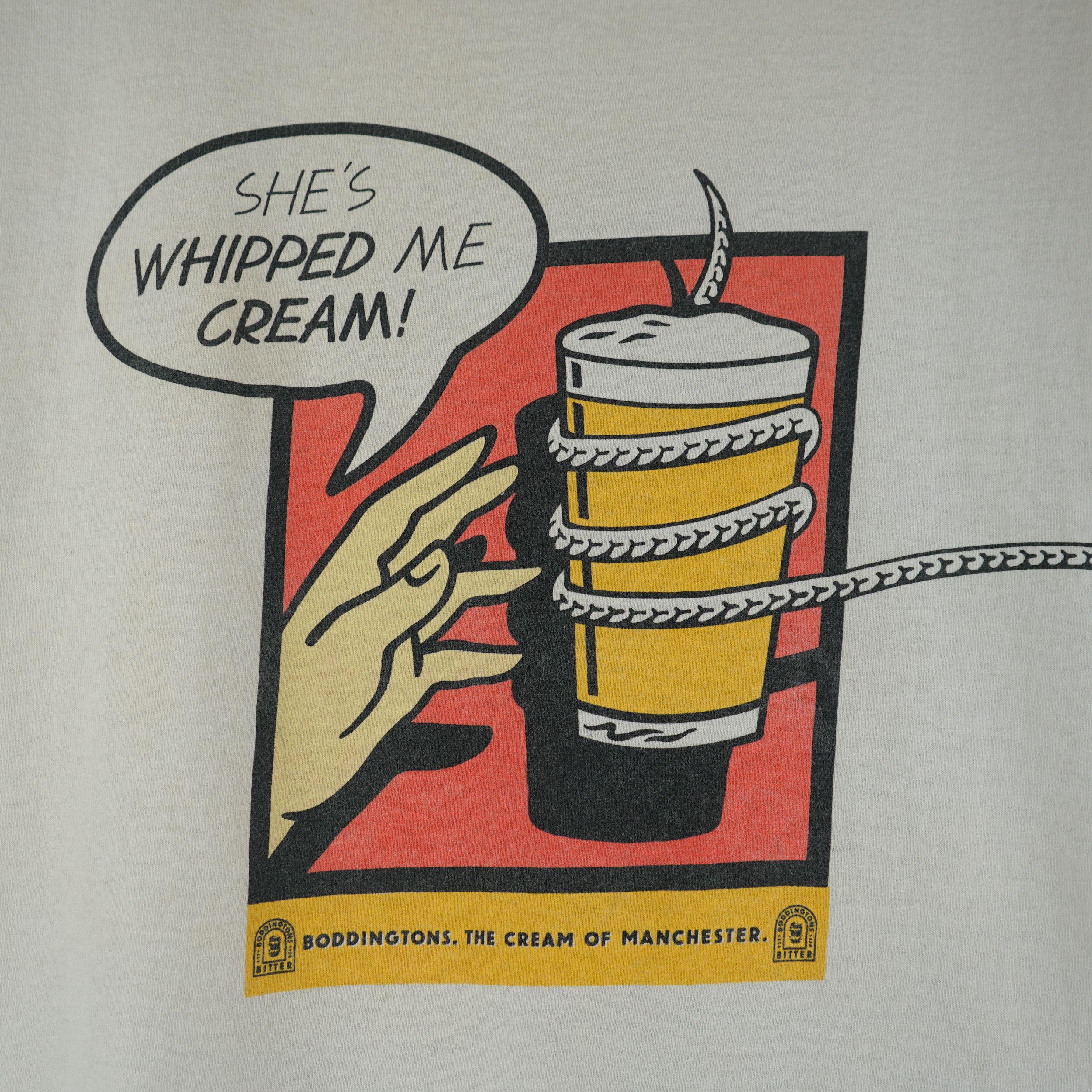 DC Comics × Vintage Vintage 1990s She's Whipped Me Cream T-Shirt Size US XL / EU 56 / 4 - 14 Thumbnail
